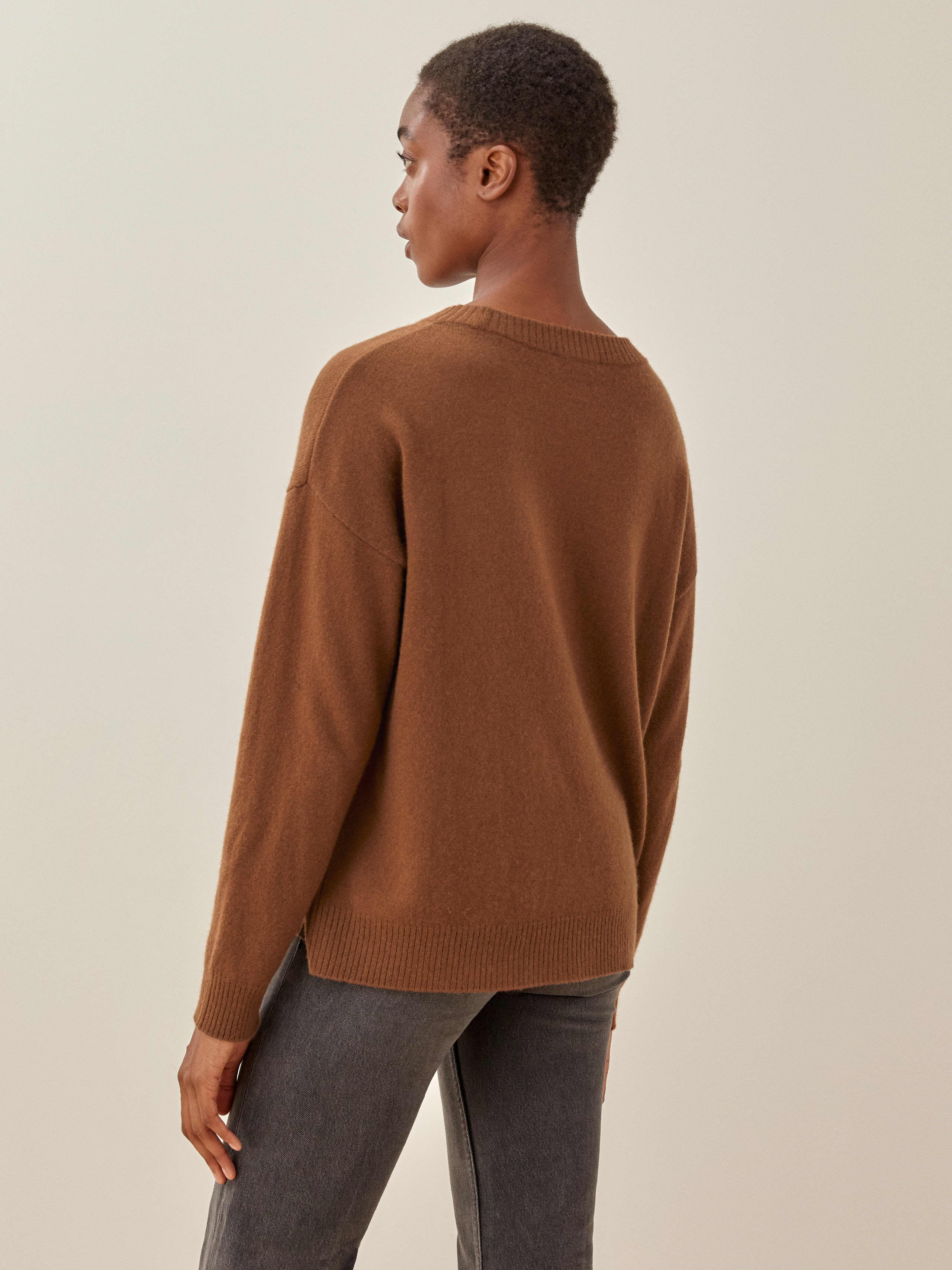 oversized cashmere crew