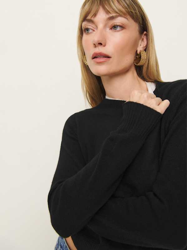 Clara Cashmere Crew Cardigan
