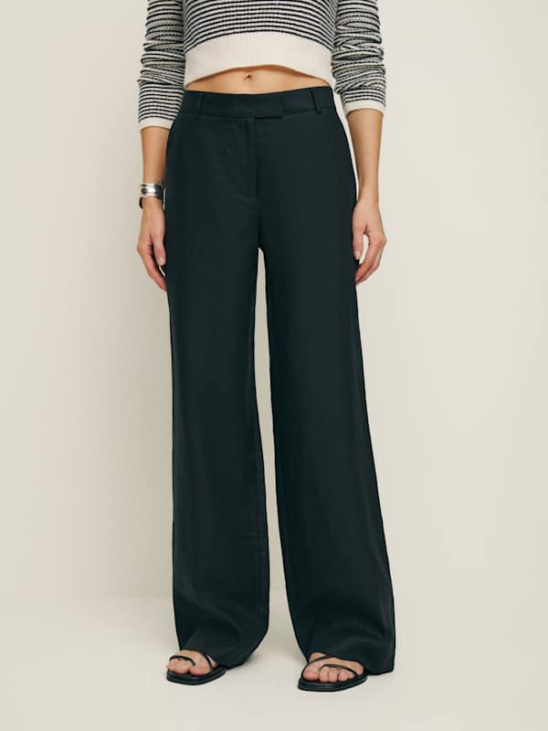 Gale Satin Mid Rise Bias Pant