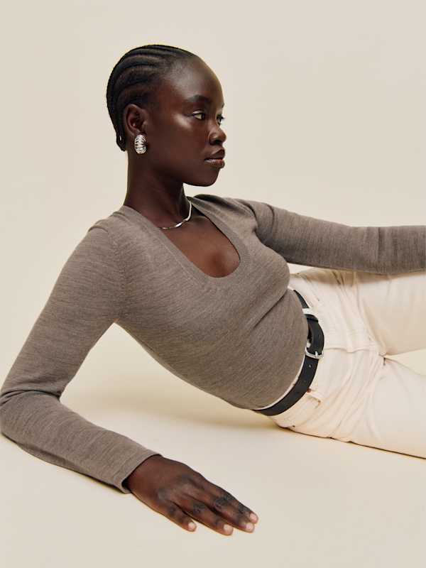 Clara Cashmere Crew Cardigan