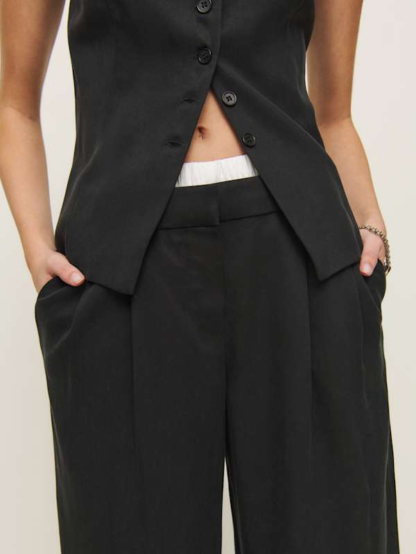 Vida Low Rise Linen Pant