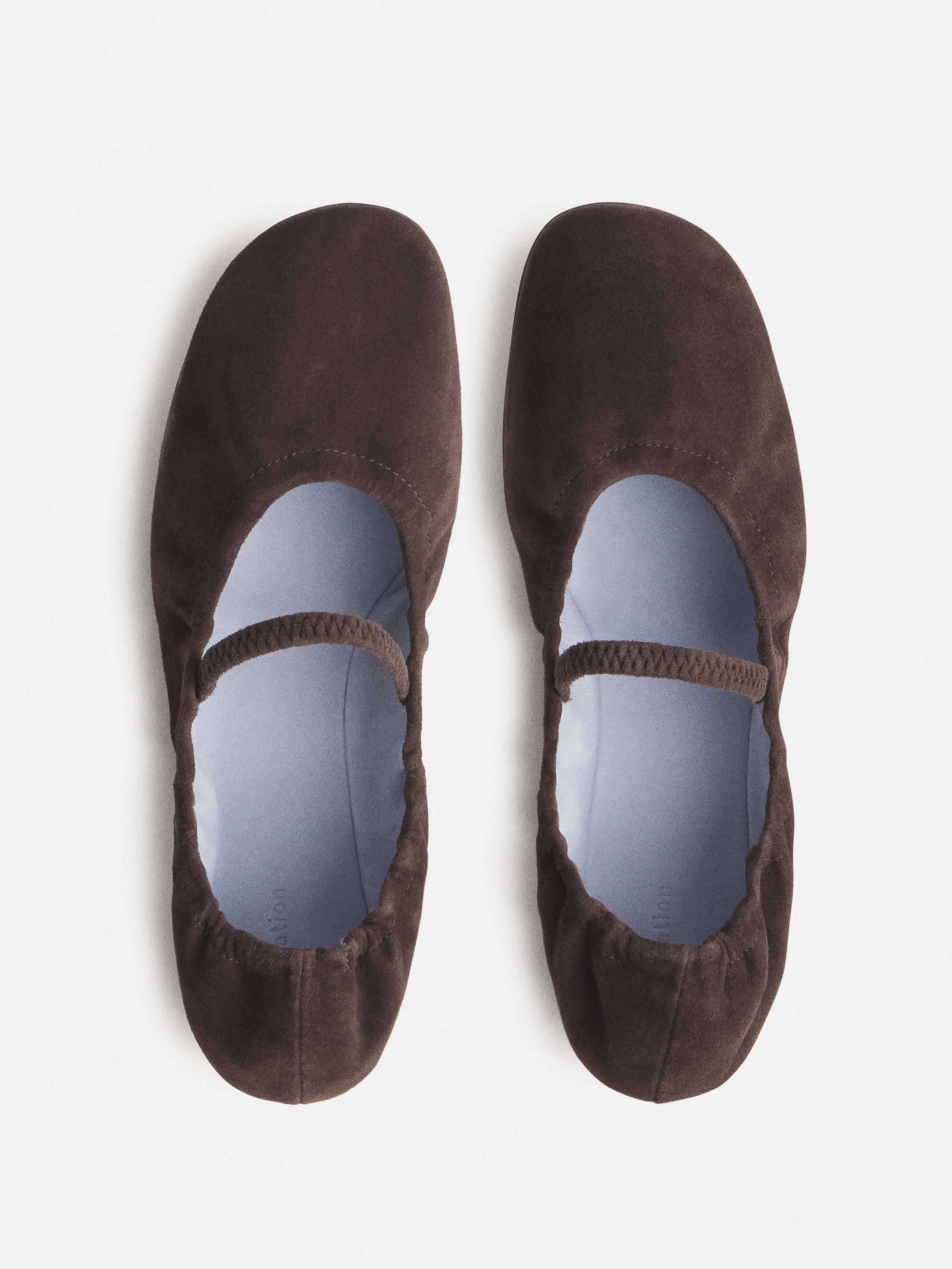 Reformation Buffy Ruched Ballet Flat Brown 7.5