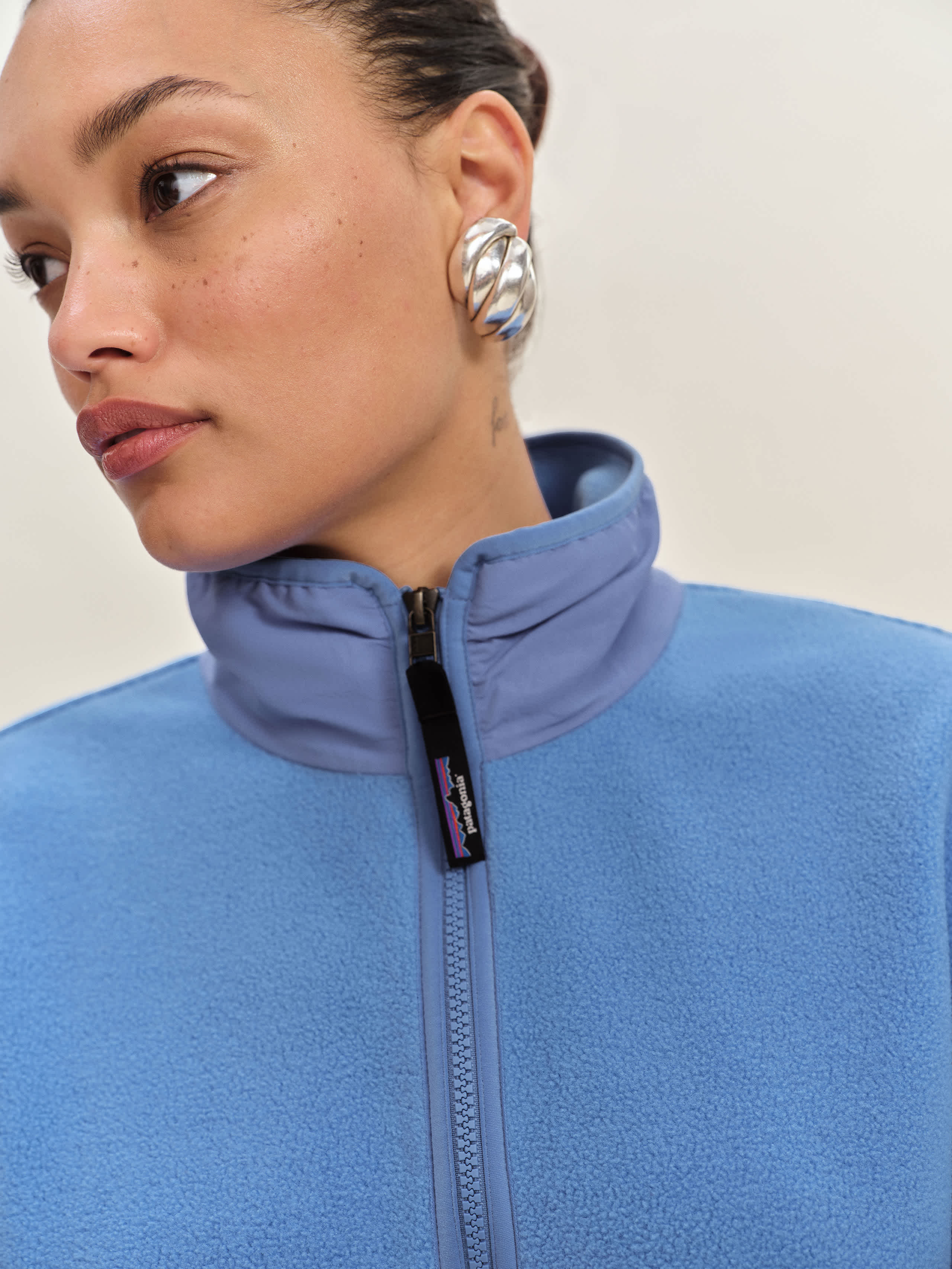 Patagonia W's Synchilla Marsupial Abundant Blue Fleece Large In Blue