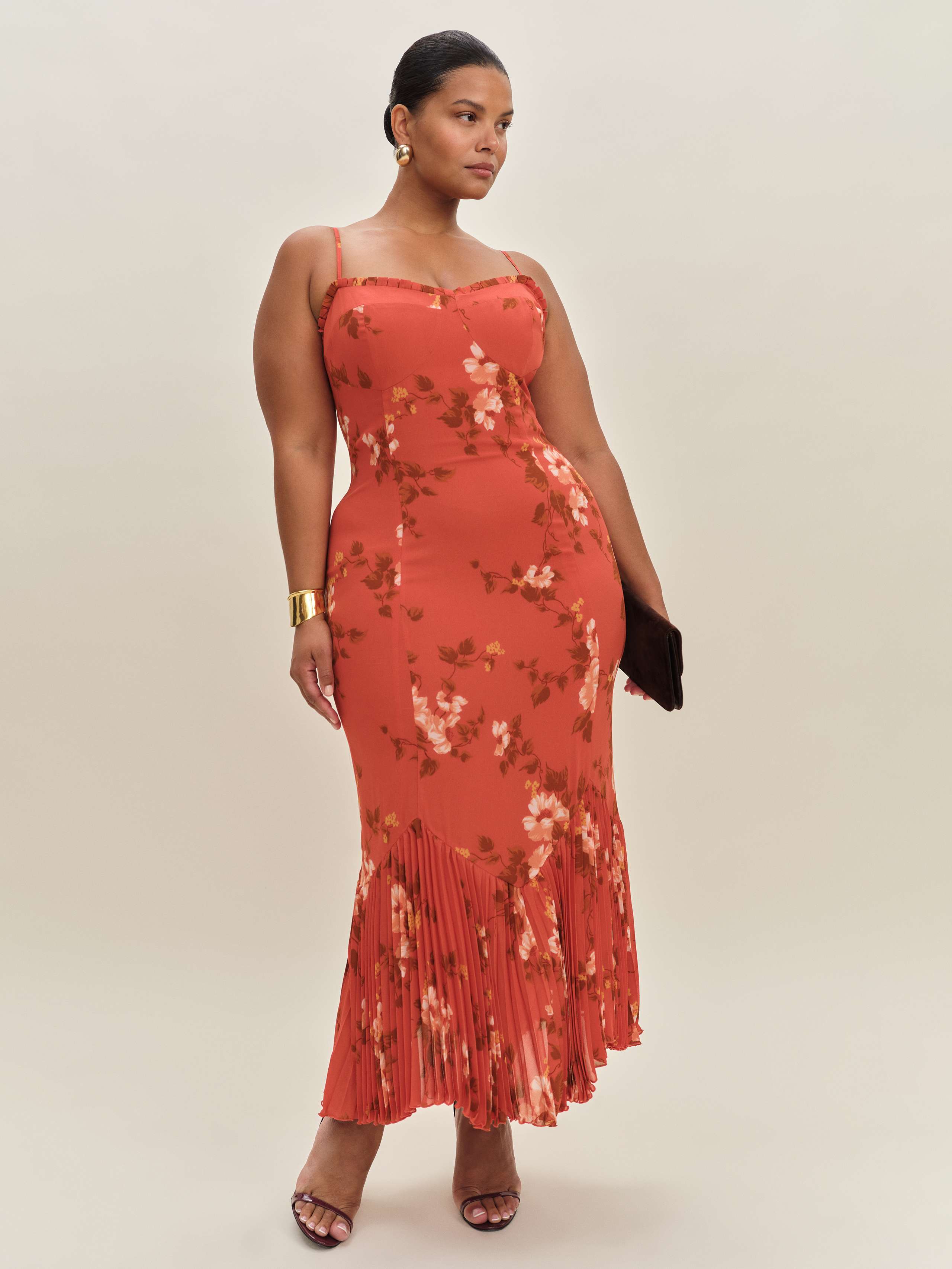 Reformation Aiko Dress Es Orange 24