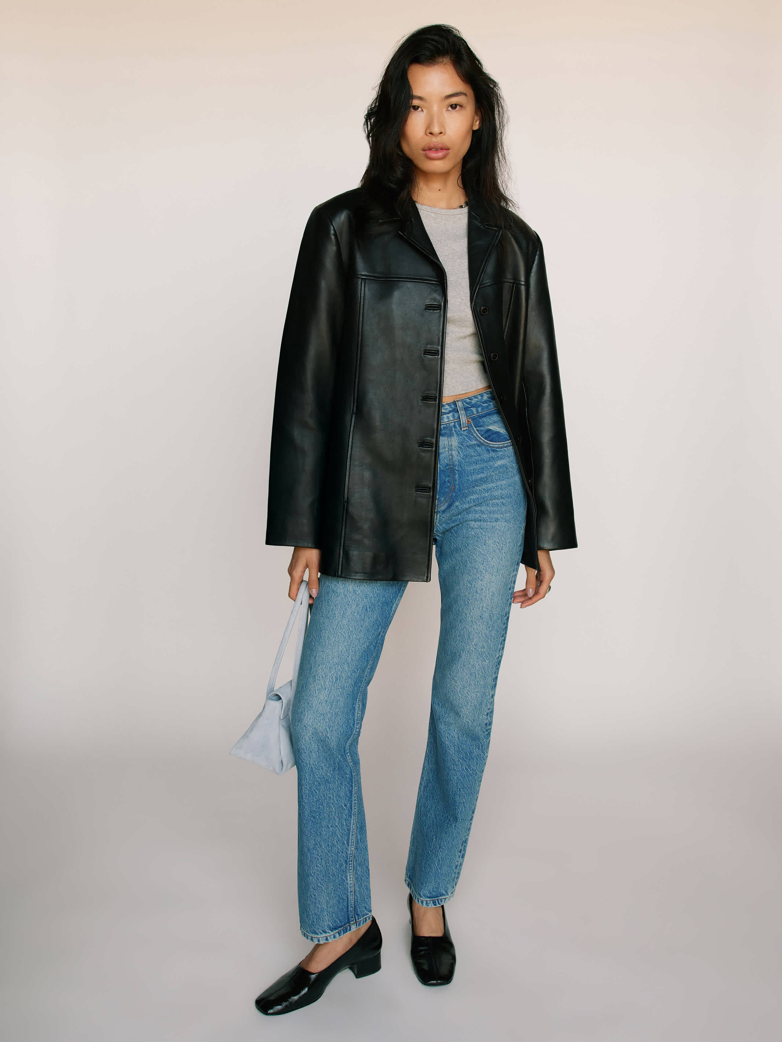 Reformation Veda Sutton Jacket Black Xxs