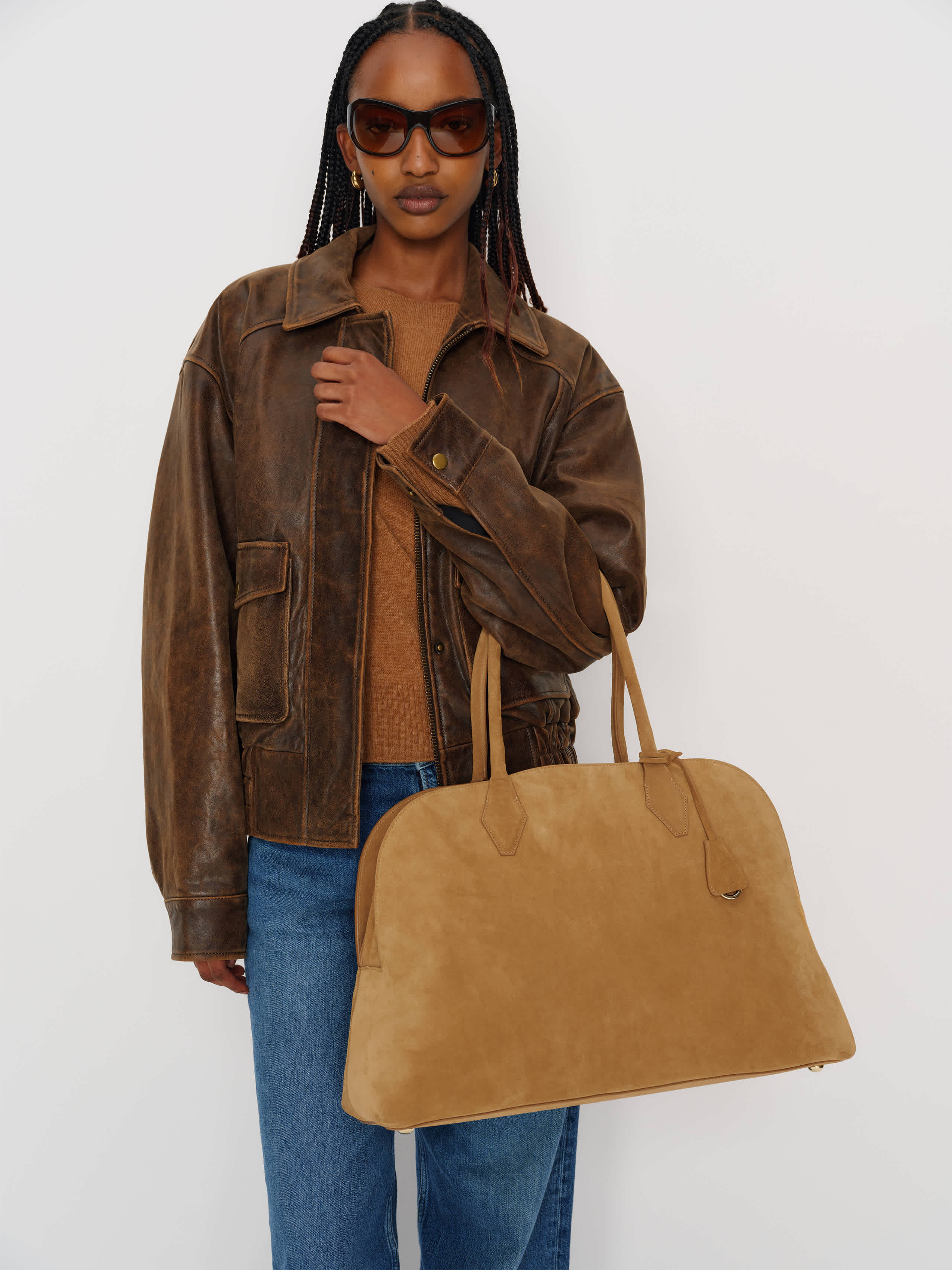 Reformation Oversized Seraphina Tote Brown
