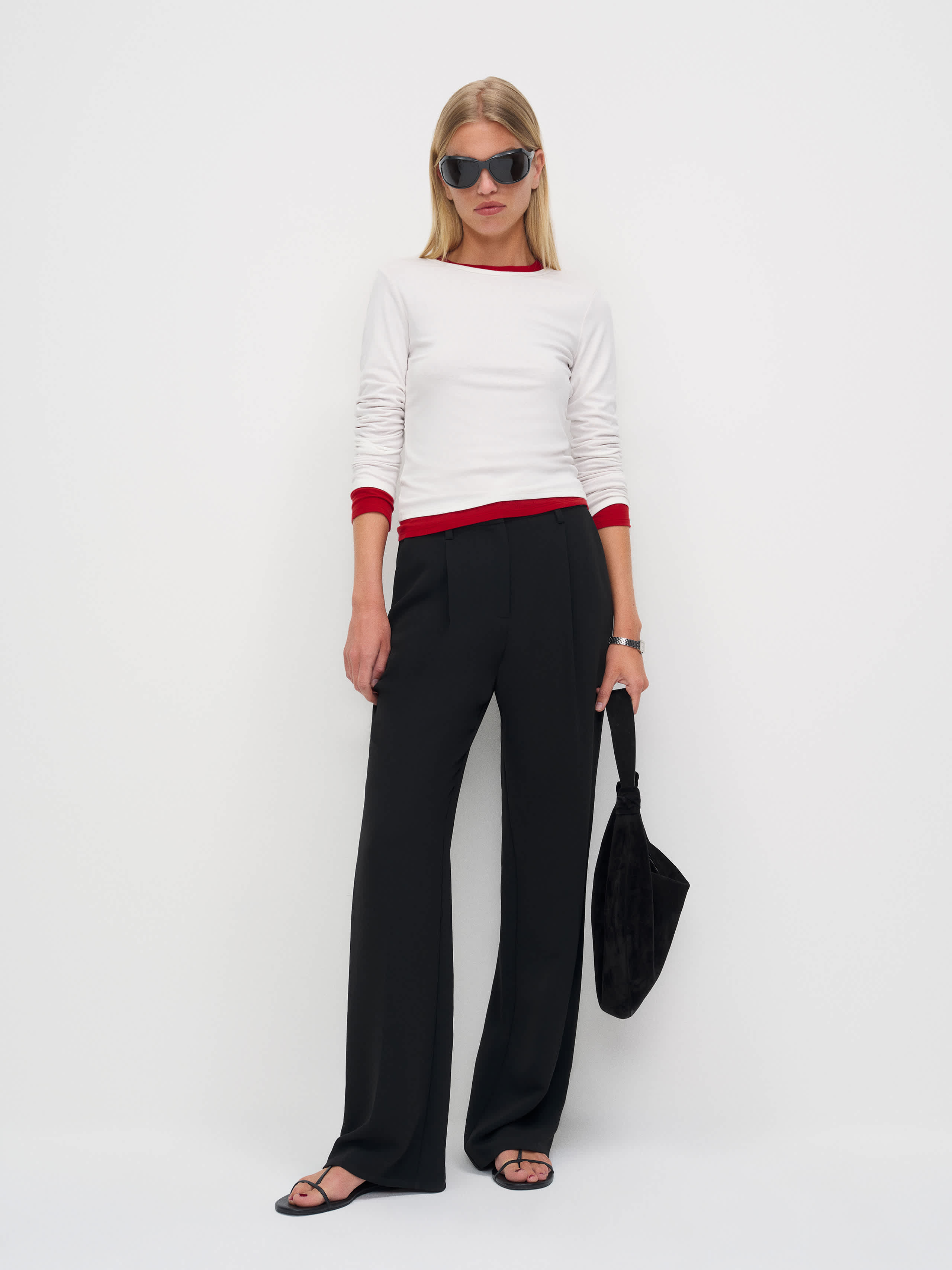 Reformation Top En Maille Staci Ivoire L In White