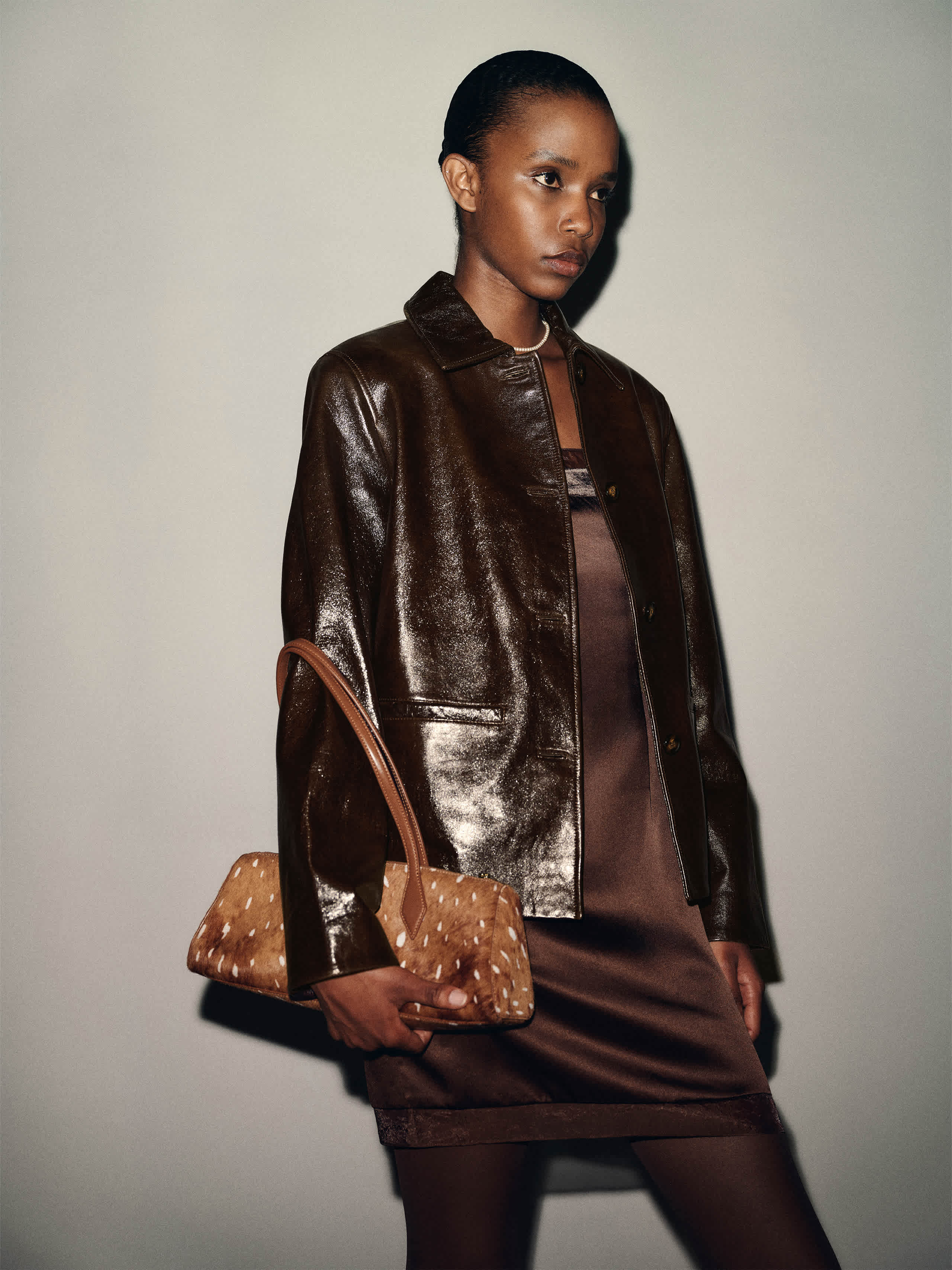 Reformation Sofia East West Shoulder Bag Brown