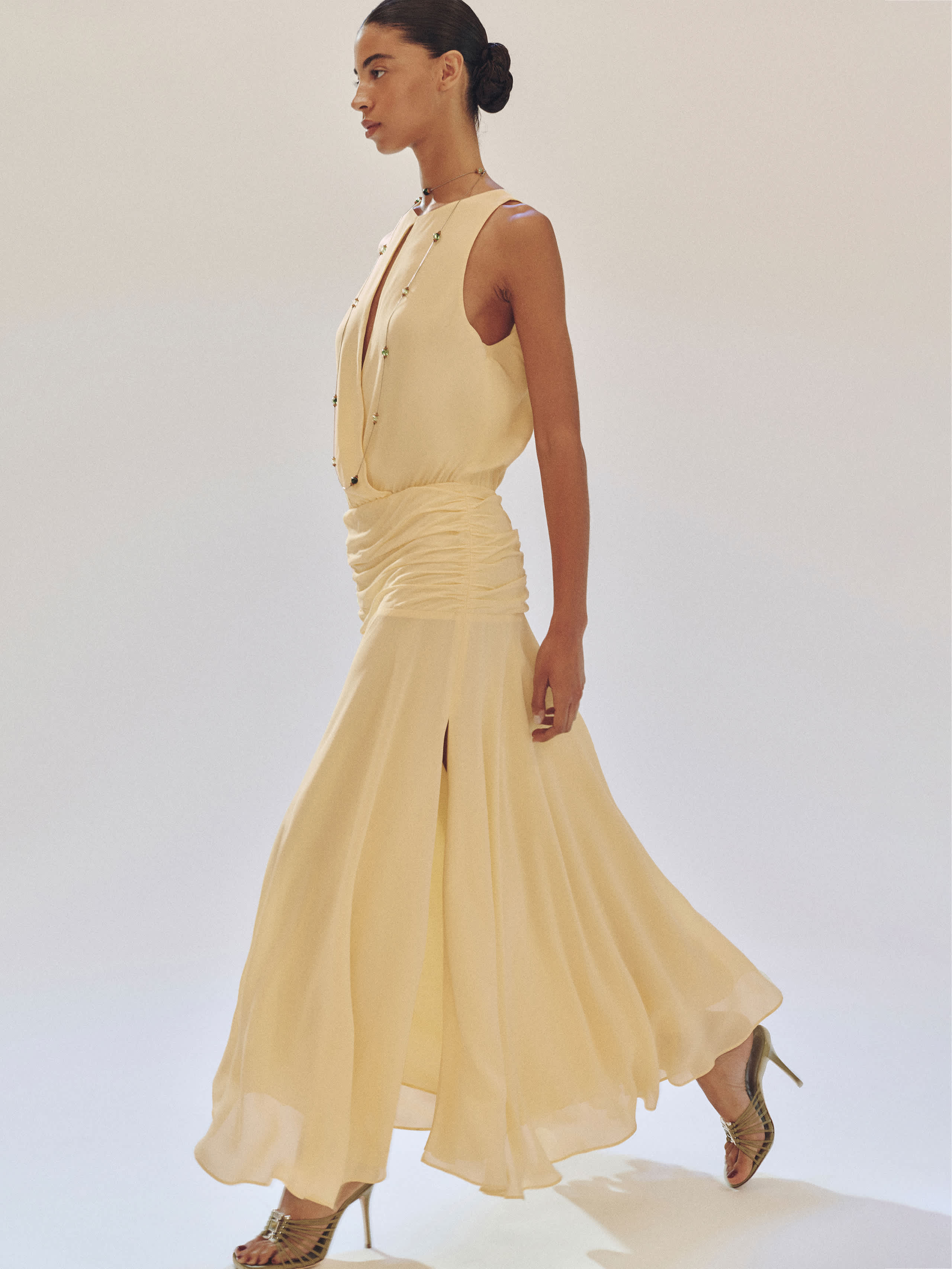 Reformation Daisy-kate Dress Yellow 8 In Jaune