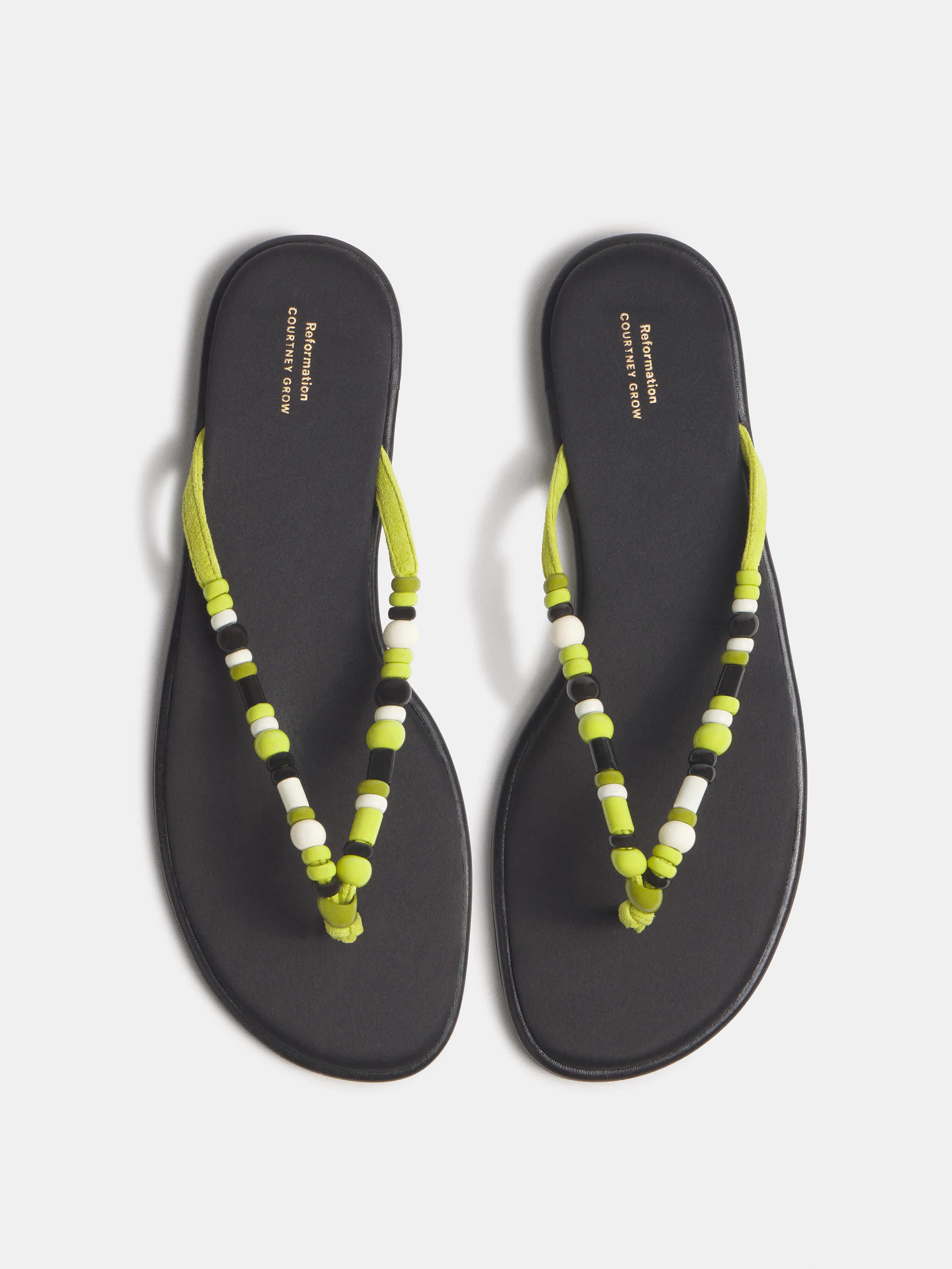 Reformation Geffen Sandal Green 8.5