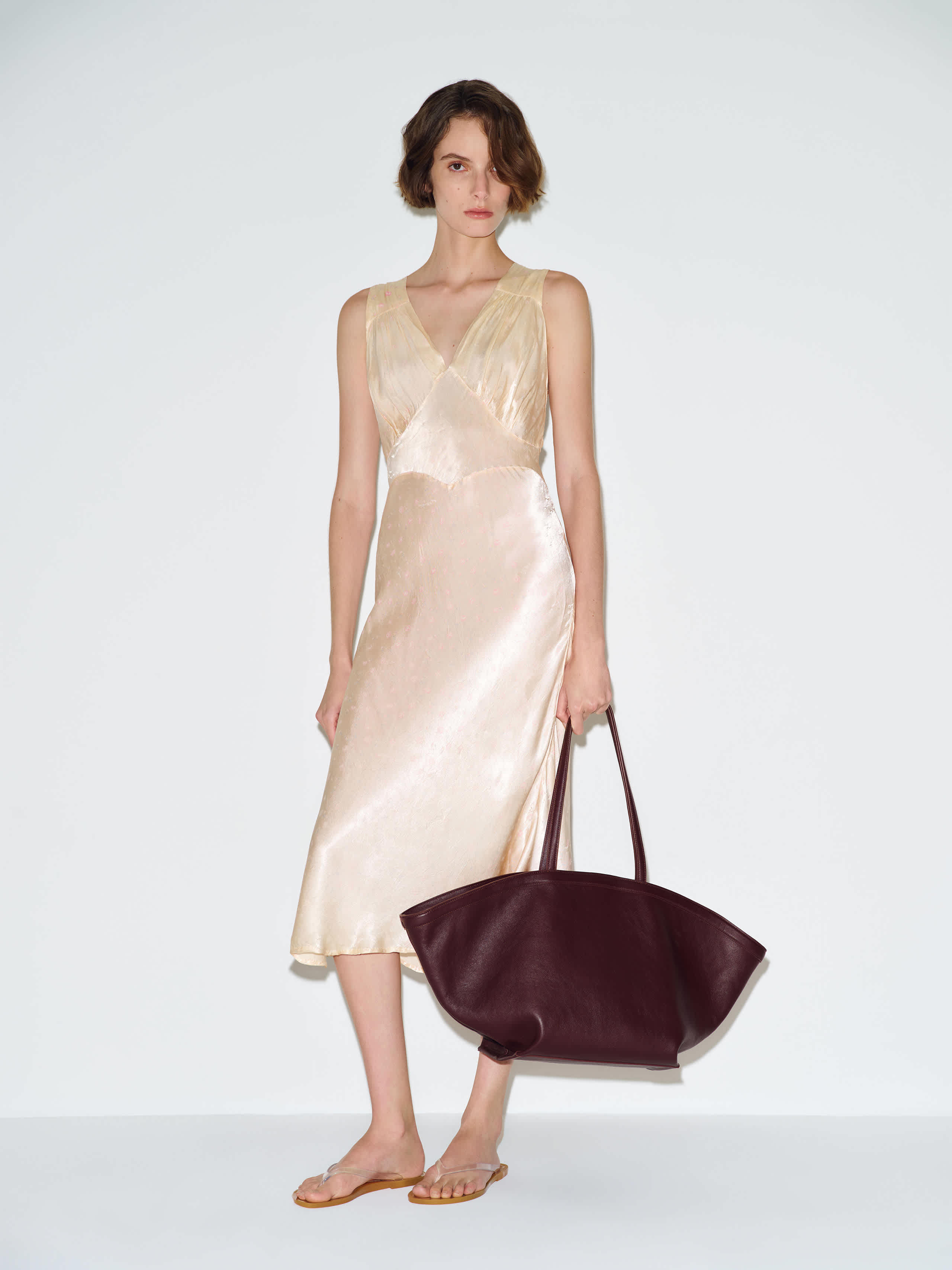 Reformation Vintage Carolyn Slip Pink Silk