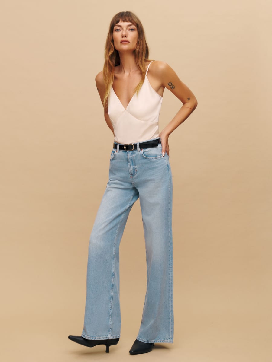 Cary High Rise Slouchy Wide Leg Jeans - Sustainable Denim