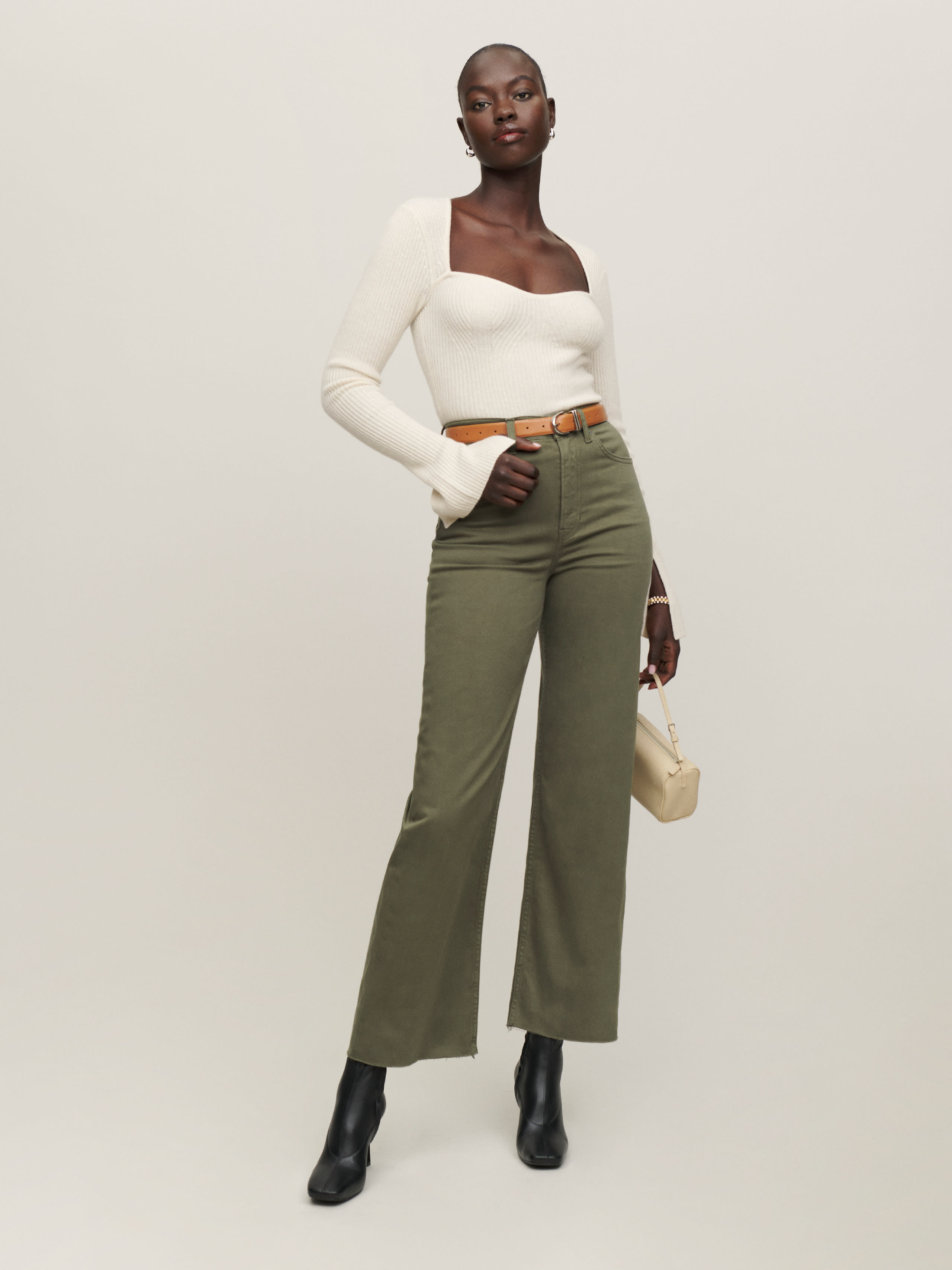 Reformation Emma High Rise Wide Leg Jeans In Kalamata ModeSens