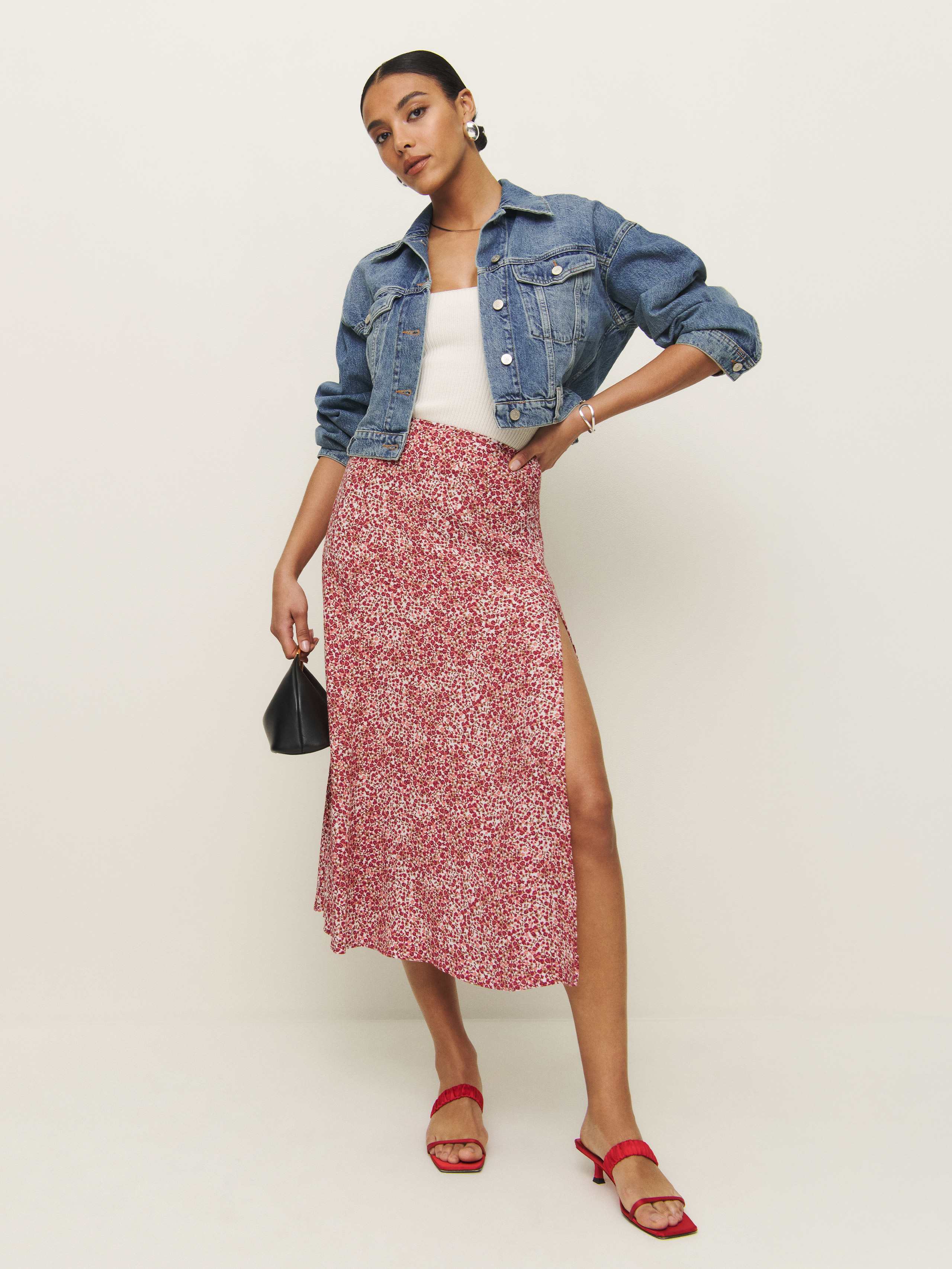 Reformation Zoe Skirt In La Vie En Rose