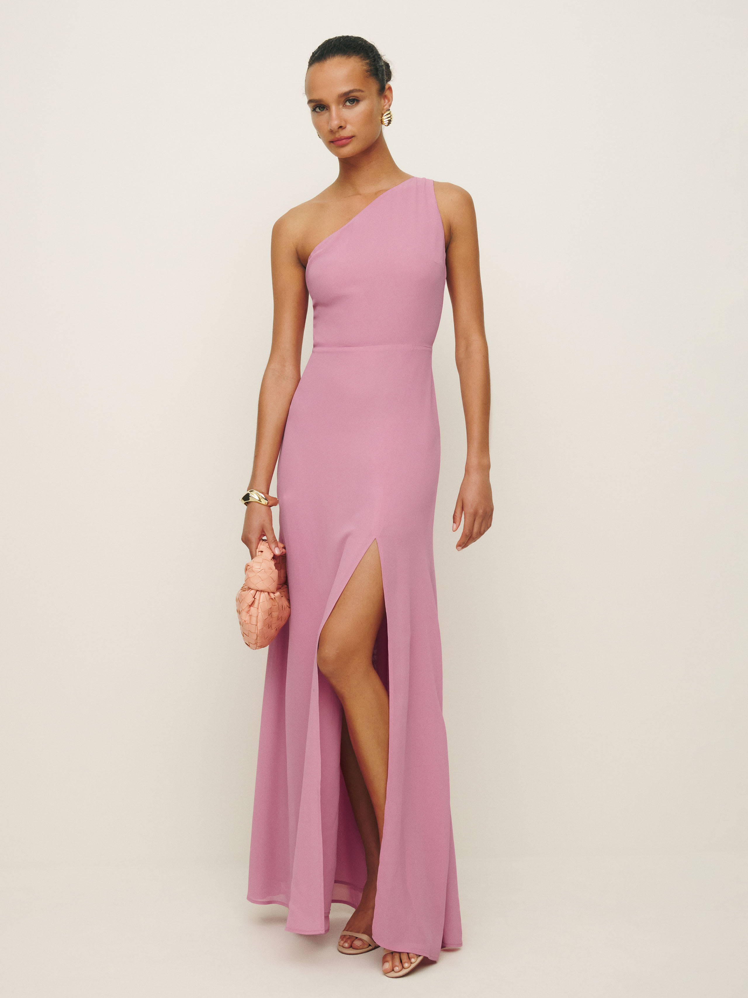 Reformation Evelyn Dress In Pink