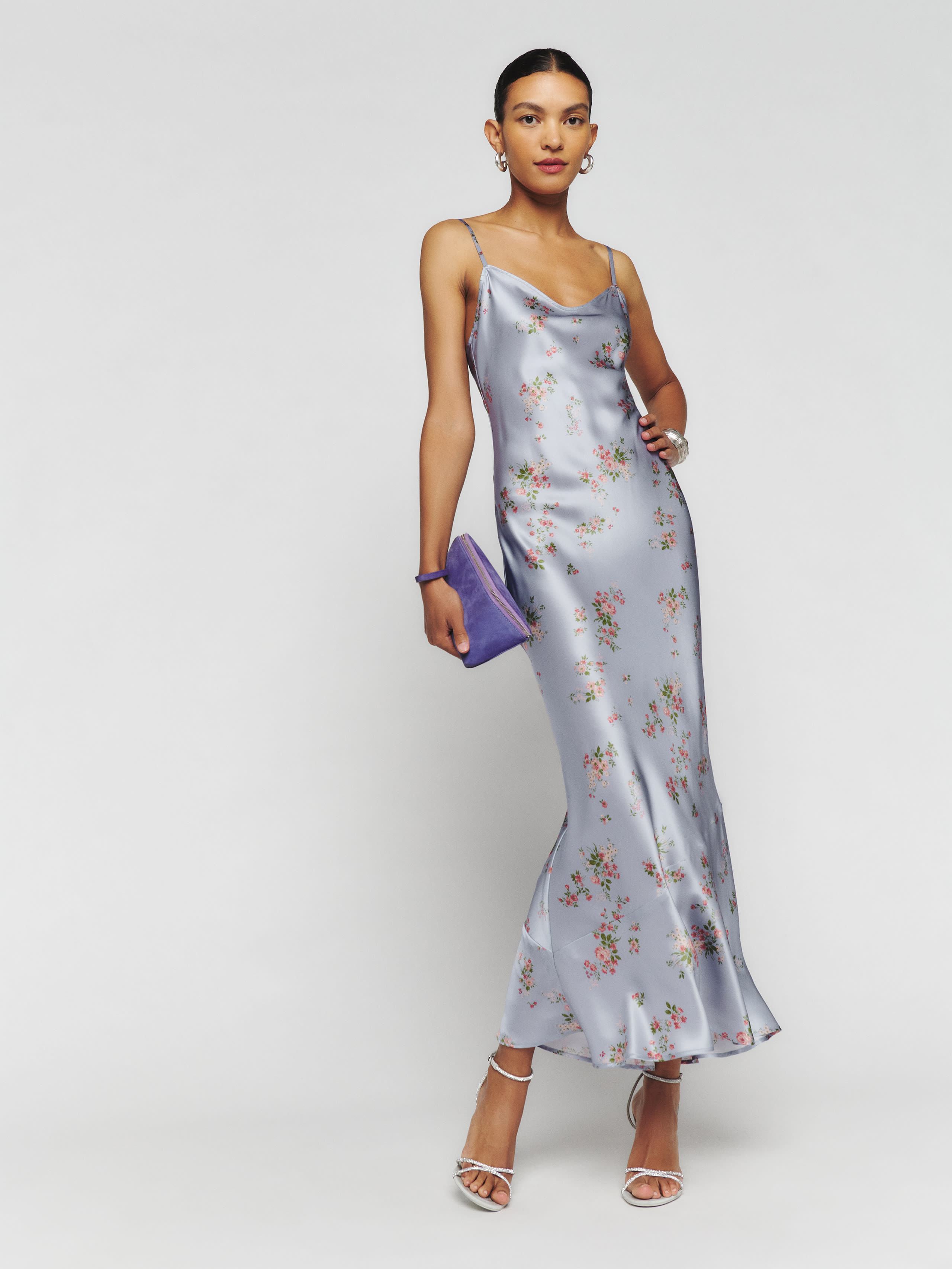 parma silk dress Reformation Parma Luxe Silk Popsicle Scoop Neck Maxi Dress  The Closet New  York