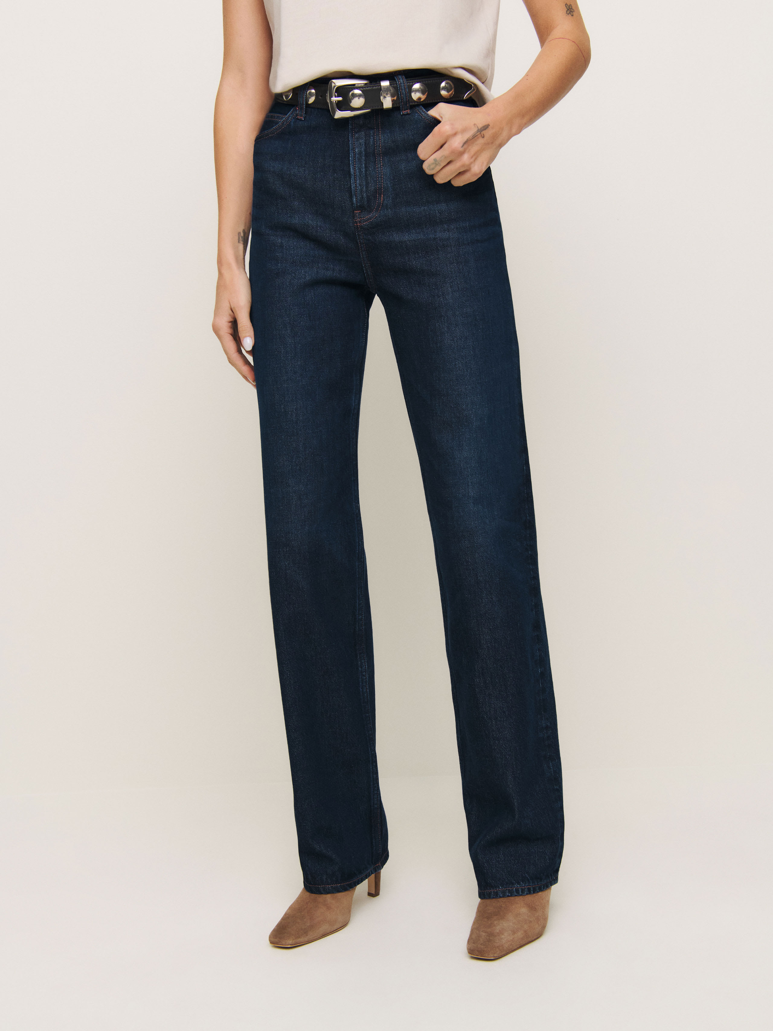 Reformation Wilder High Rise Wide Leg Jeans In Ahurani