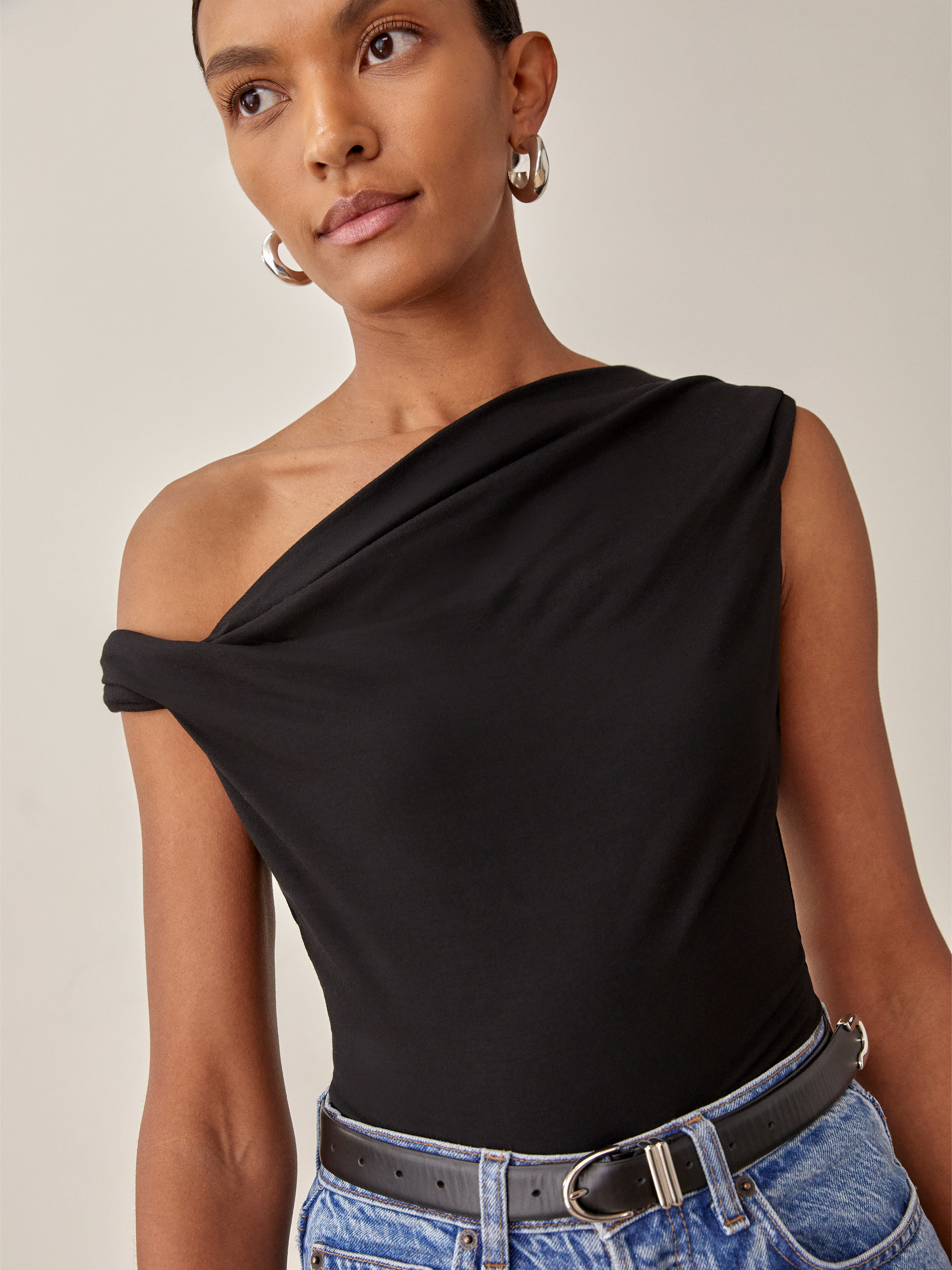 Reformation Cello Knit Top In Black