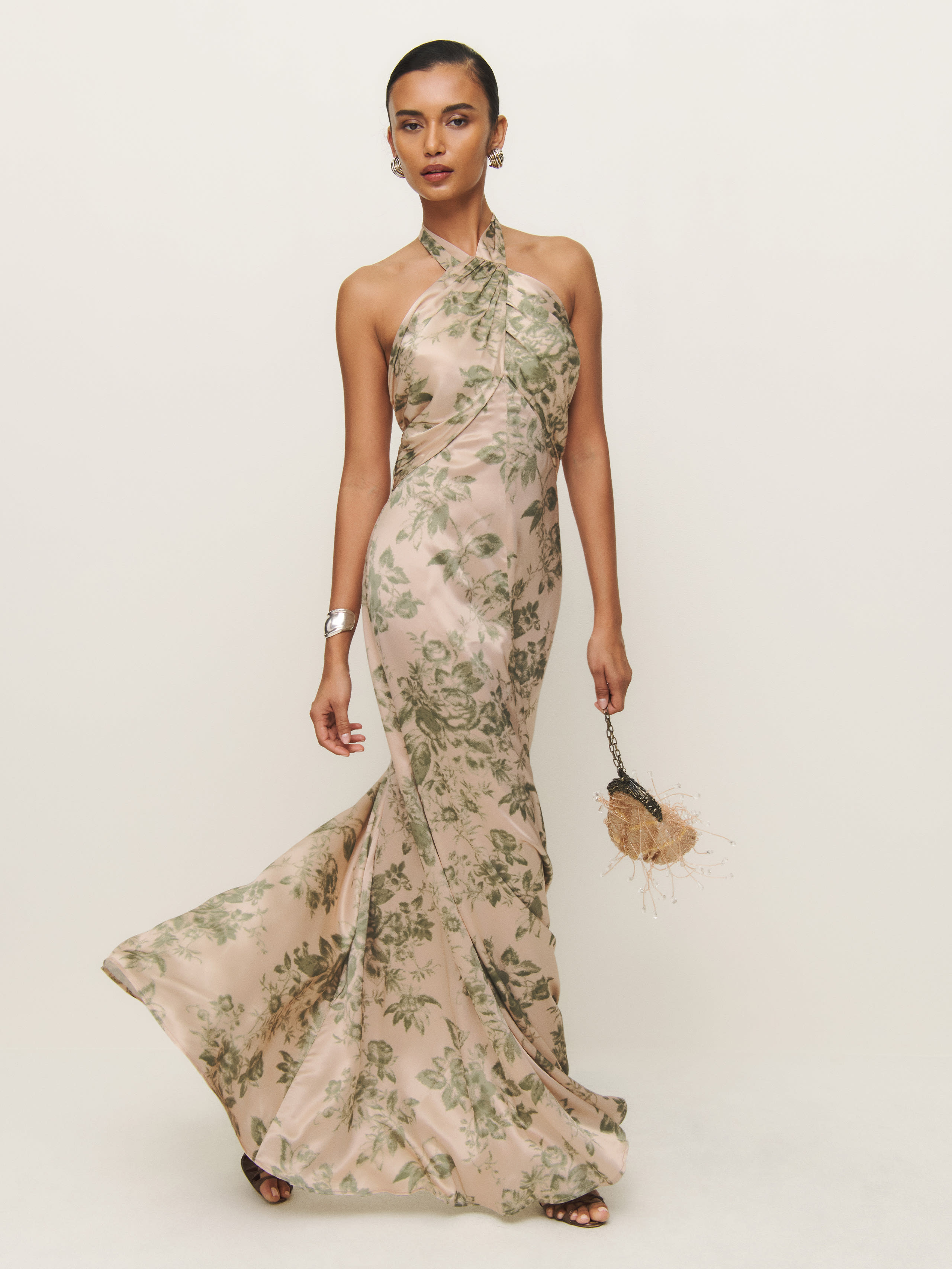Reformation Veria Silk Dress In Symphonic