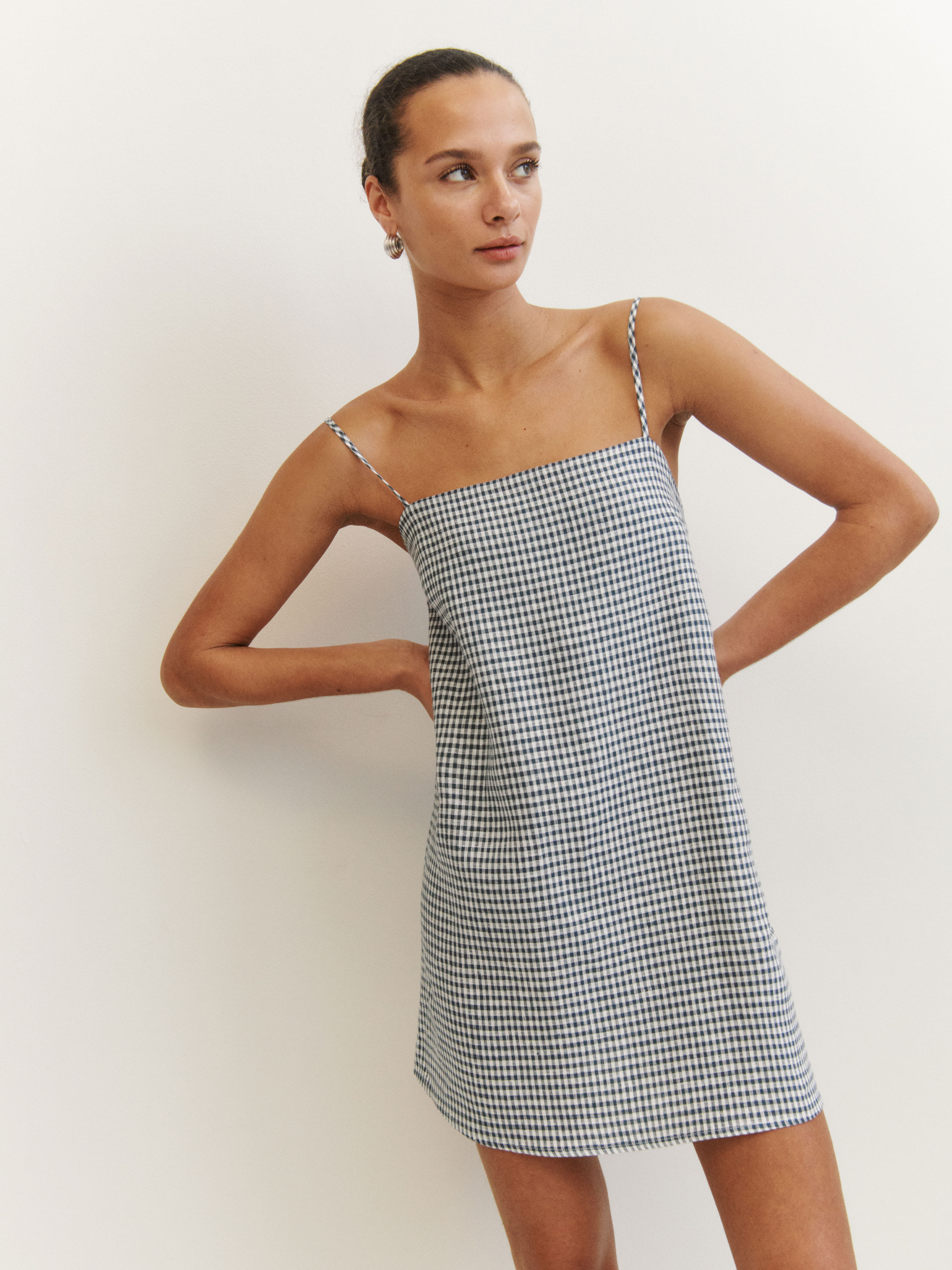 REFORMATION AUBREE LINEN DRESS 