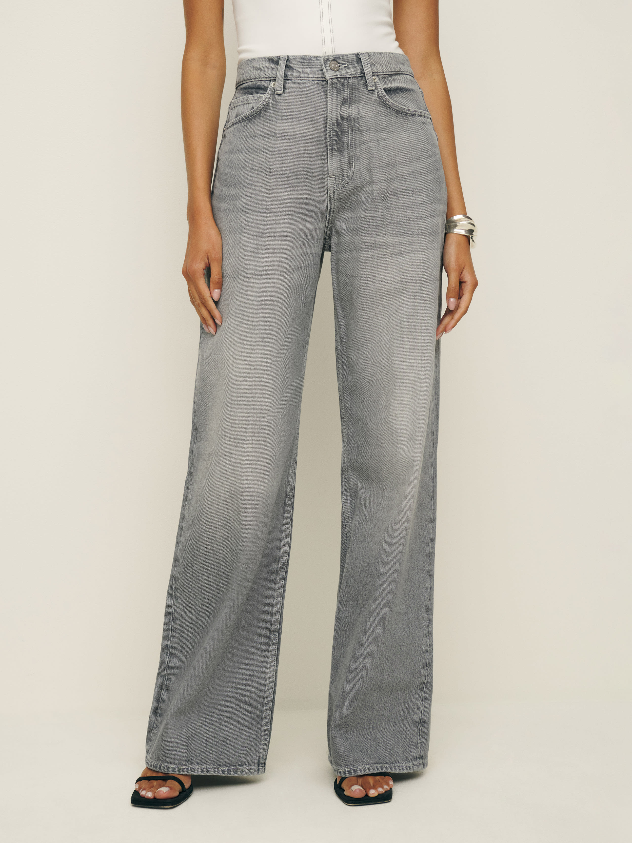 Reformation Cary High Rise Slouchy Wide Leg Jeans In Nixie