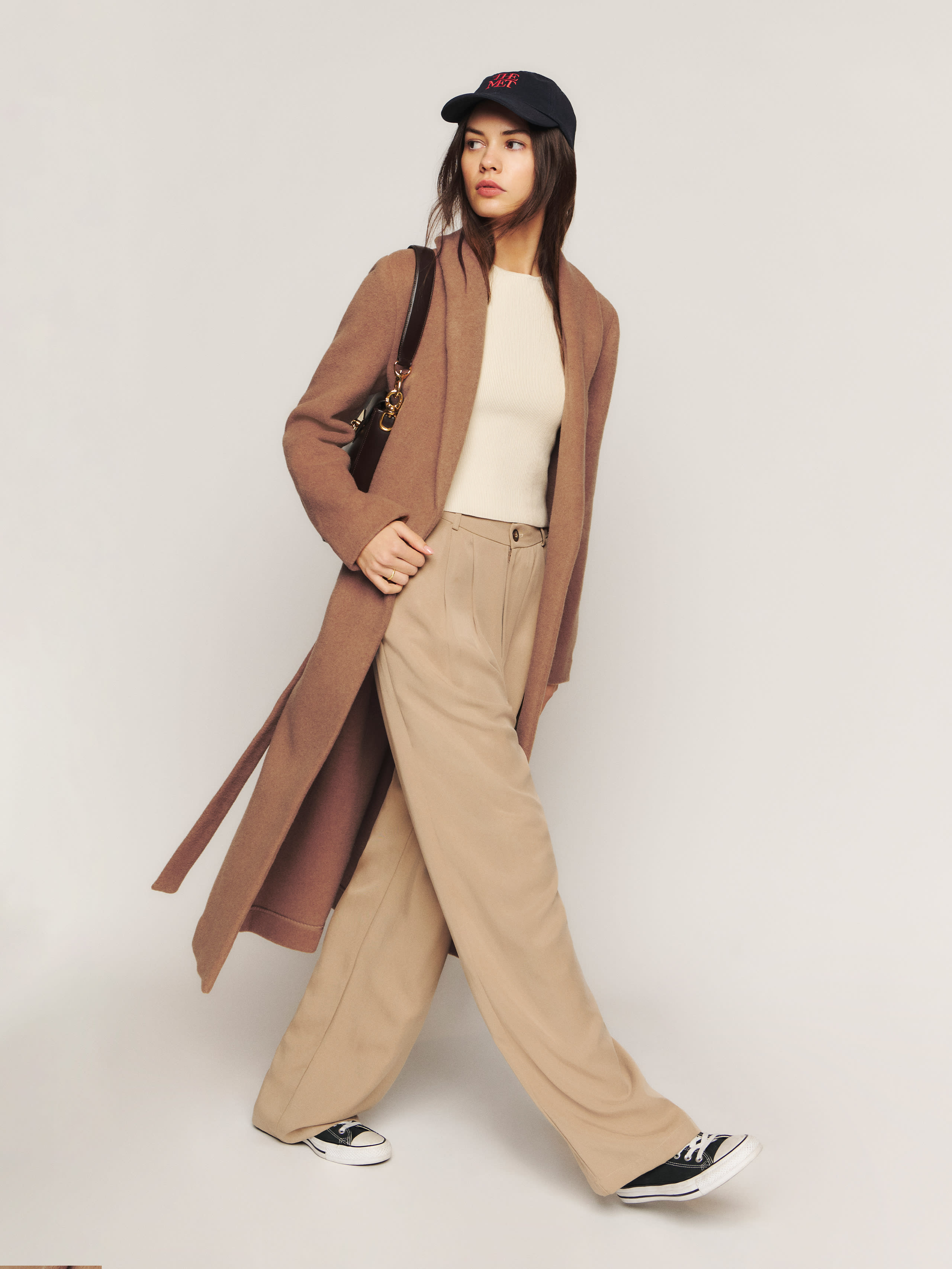 Reformation Downing Coat In Caramel