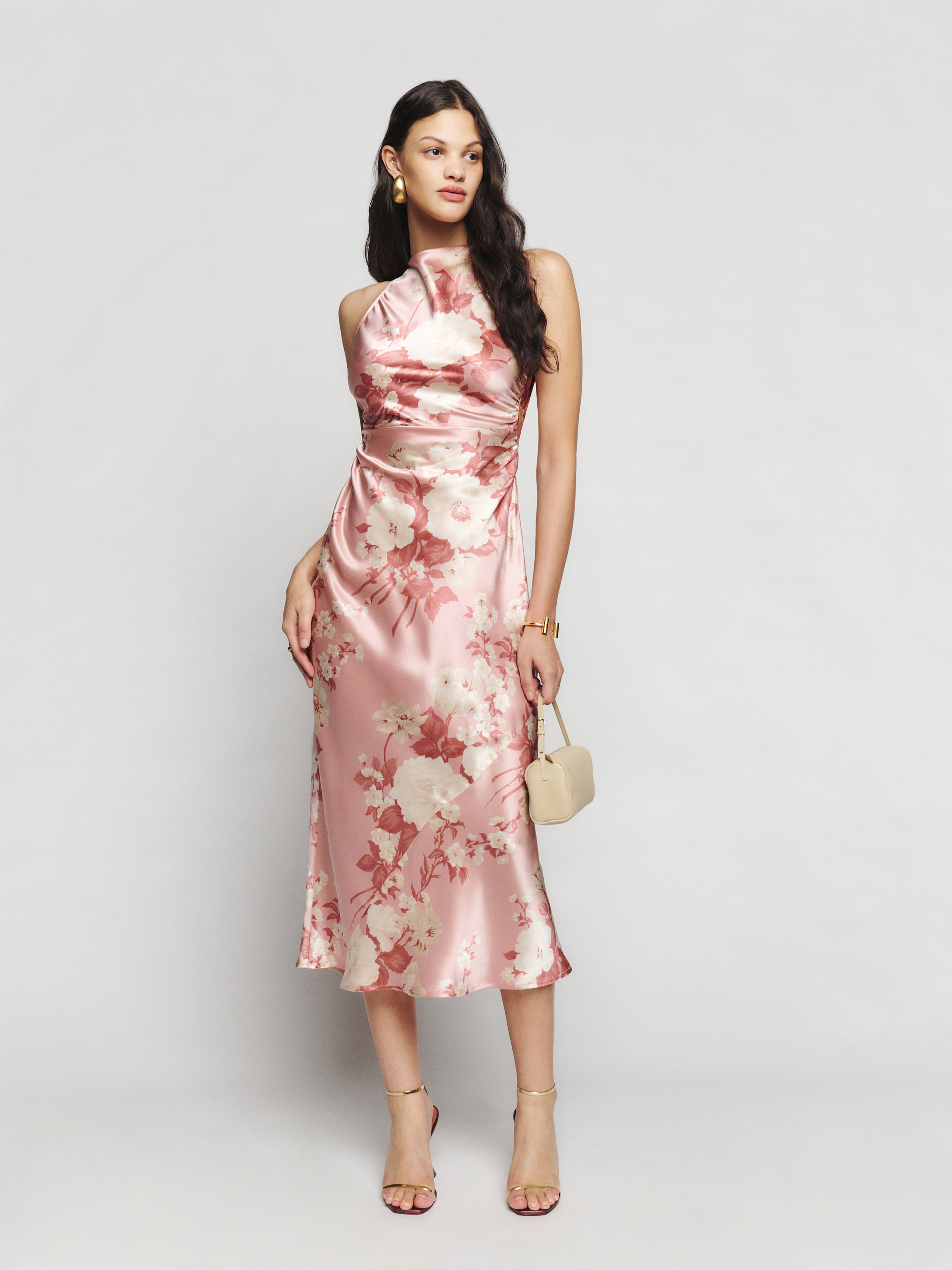 REFORMATION CASETTE SILK DRESS 