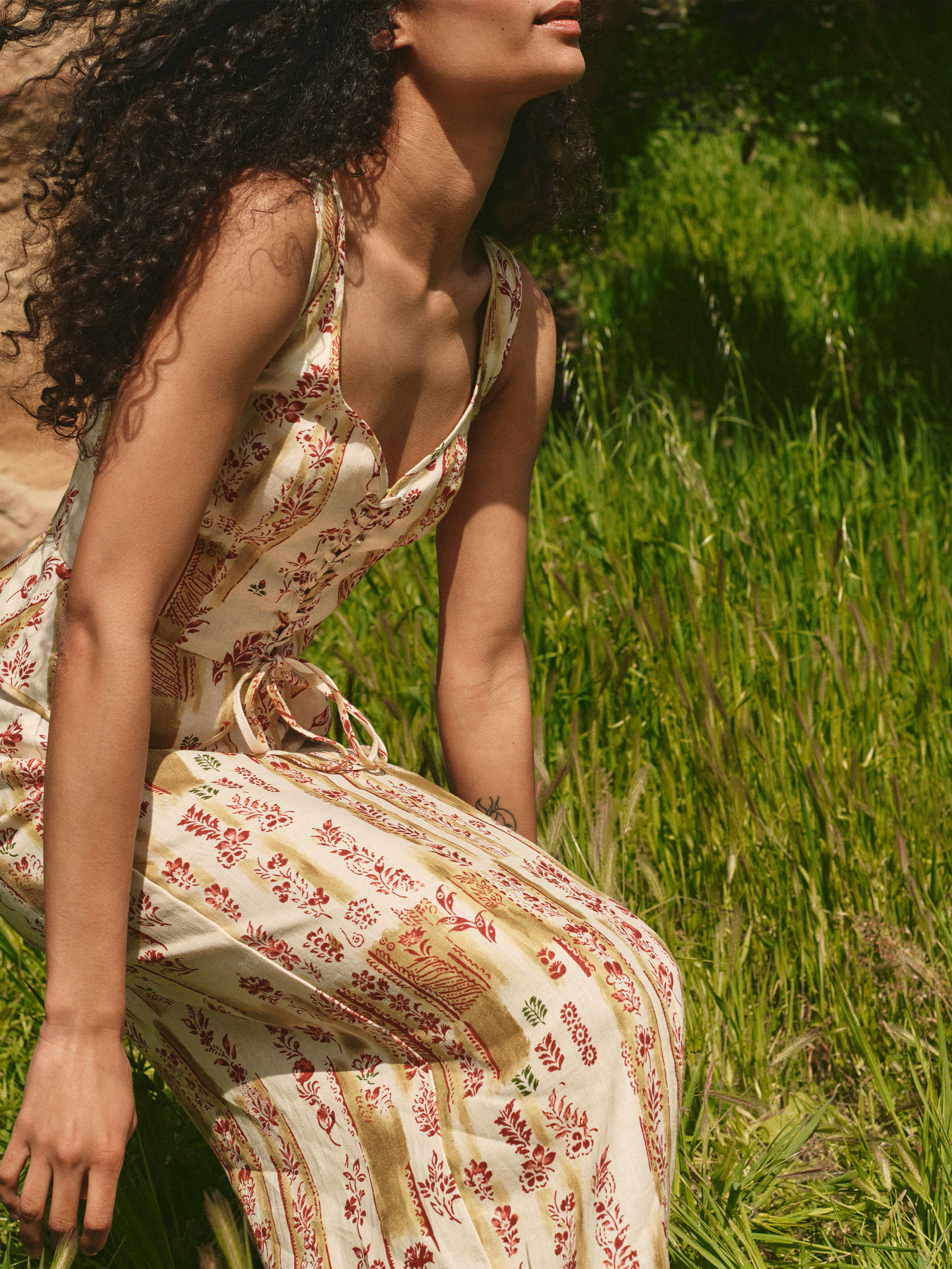 Reformation Gia Linen Skirt In Manor | ModeSens