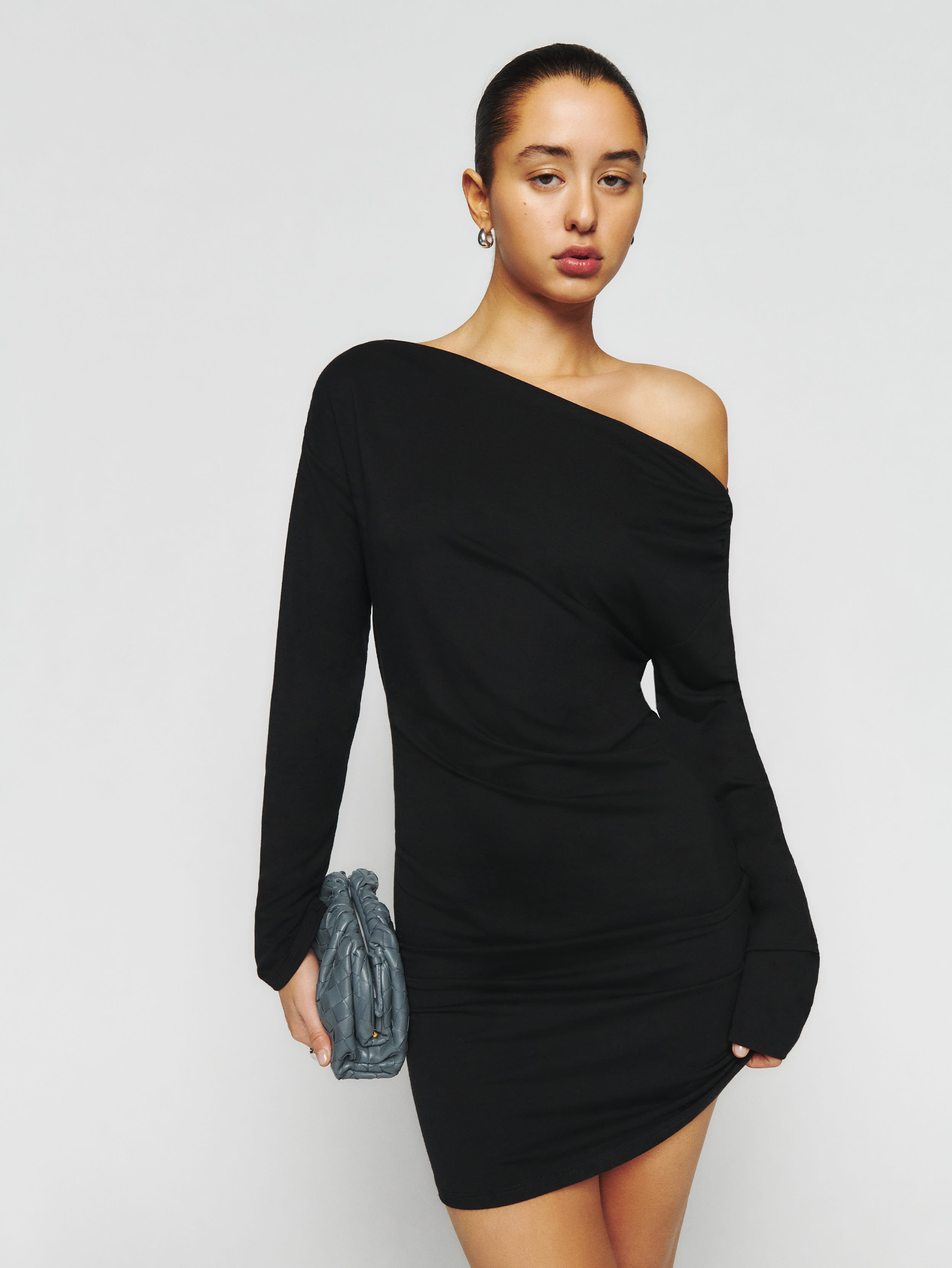 Reformation Eveline Knit Dress In Black