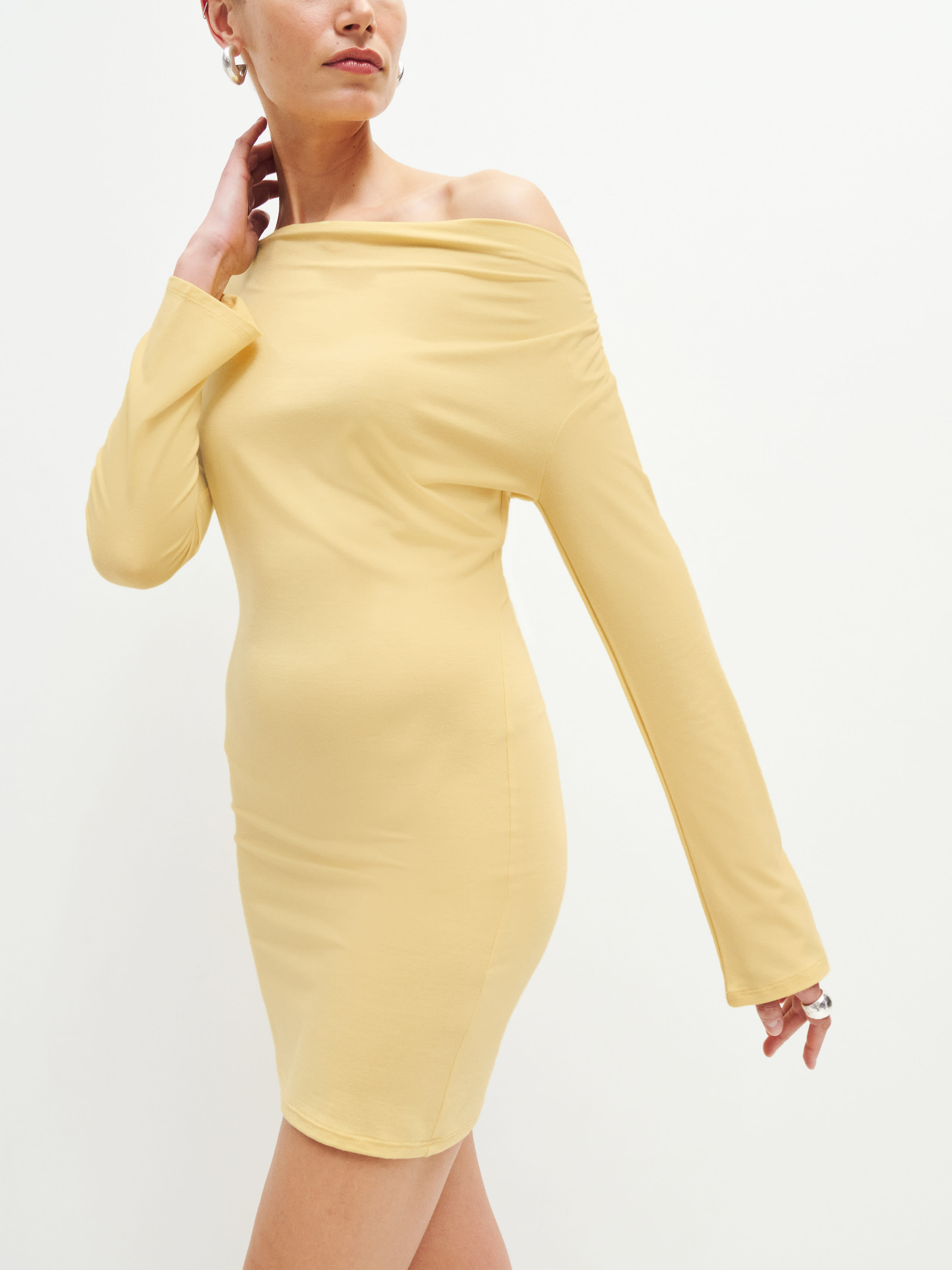 Reformation Eveline Knit Dress In Sunshine | ModeSens