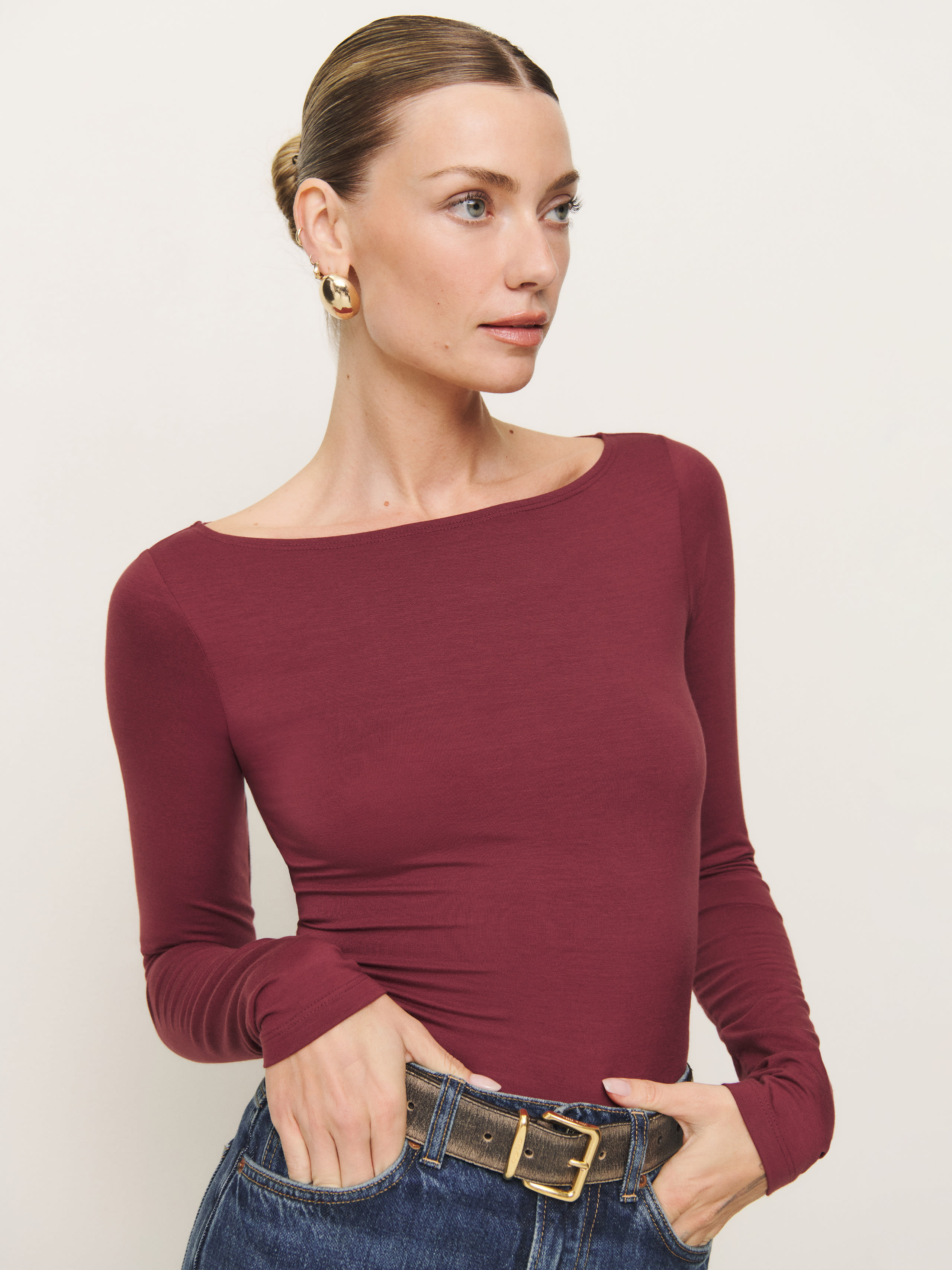 Shop Reformation Wiley Knit Top In Chianti