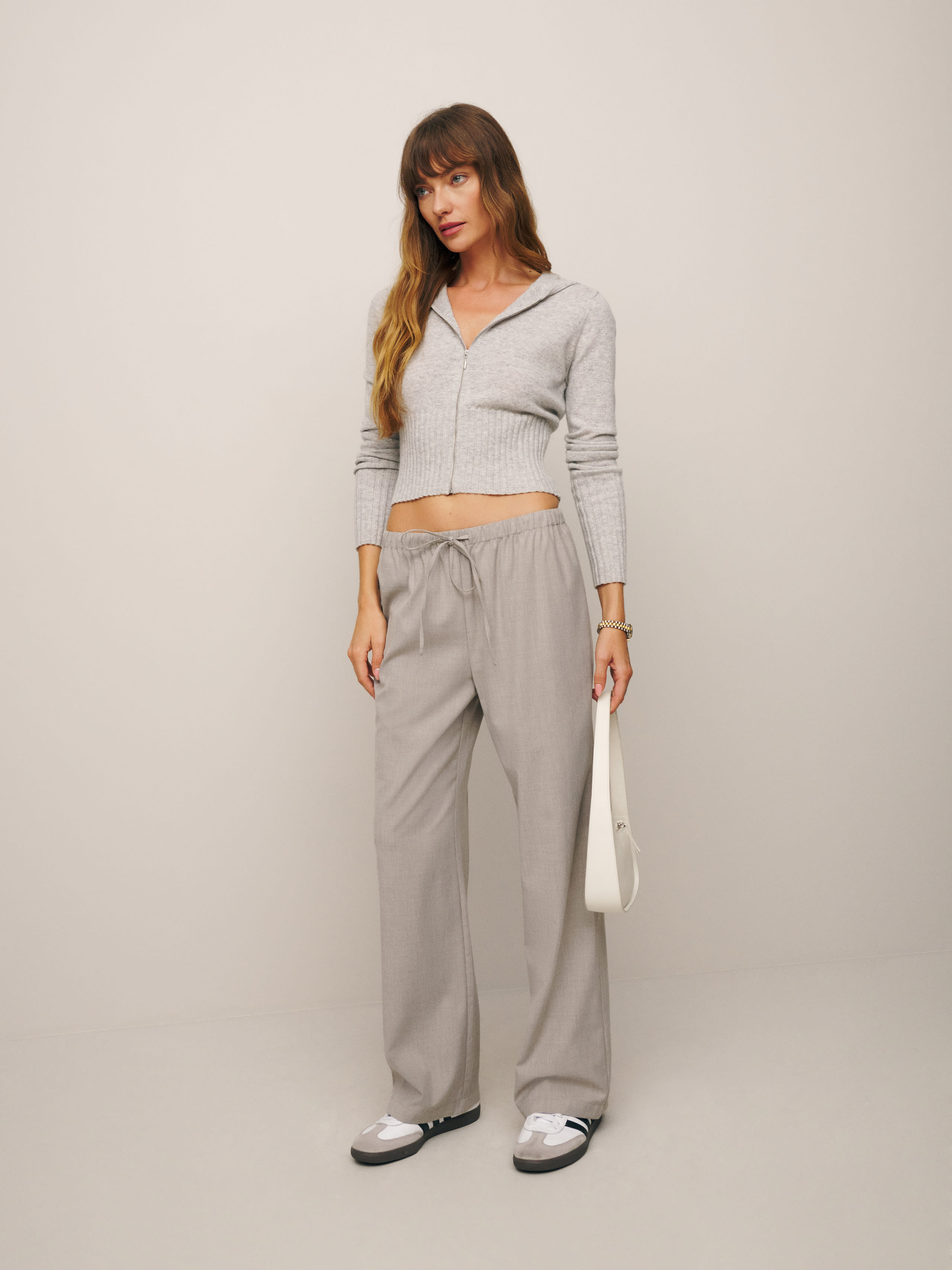 Reformation Olina Trouser In Natural
