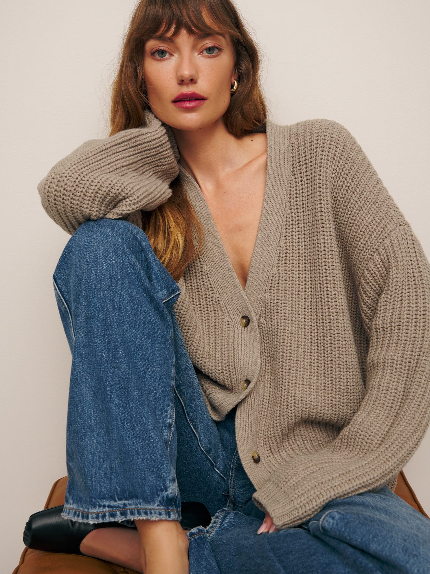 Maya Cotton Cashmere Oversized Cardigan - Sustainable Sweaters