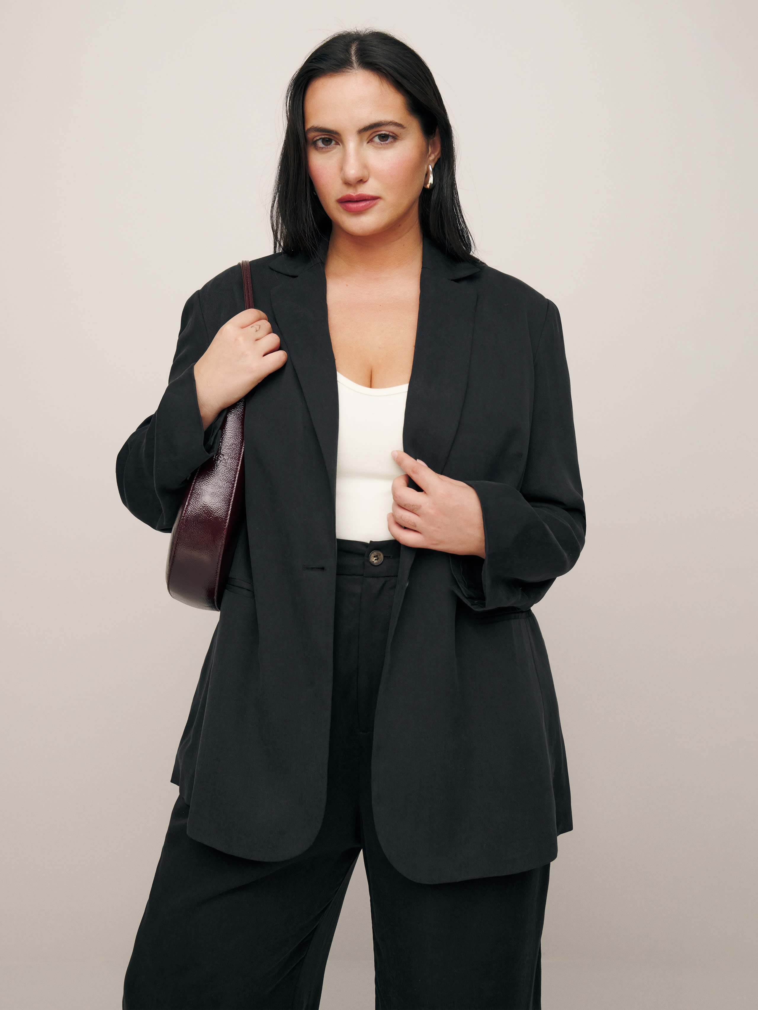 Reformation The Classic Relaxed Blazer Es In Black
