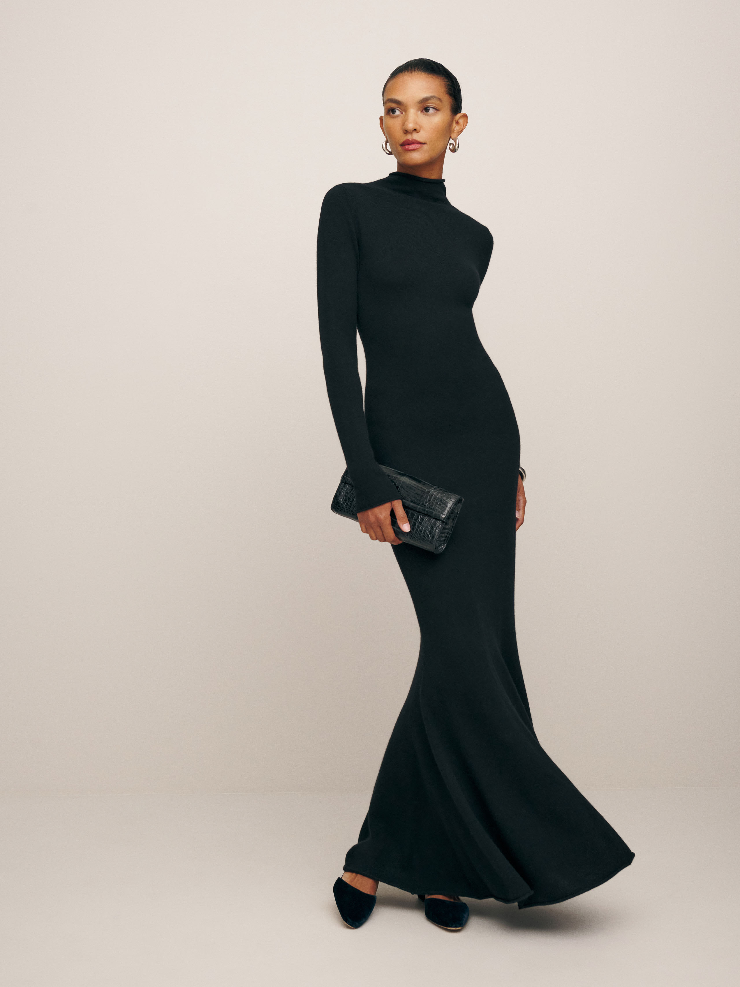 reformation black long sleeve dress Safari Solana Sleeveless Tiered Maxi Dress