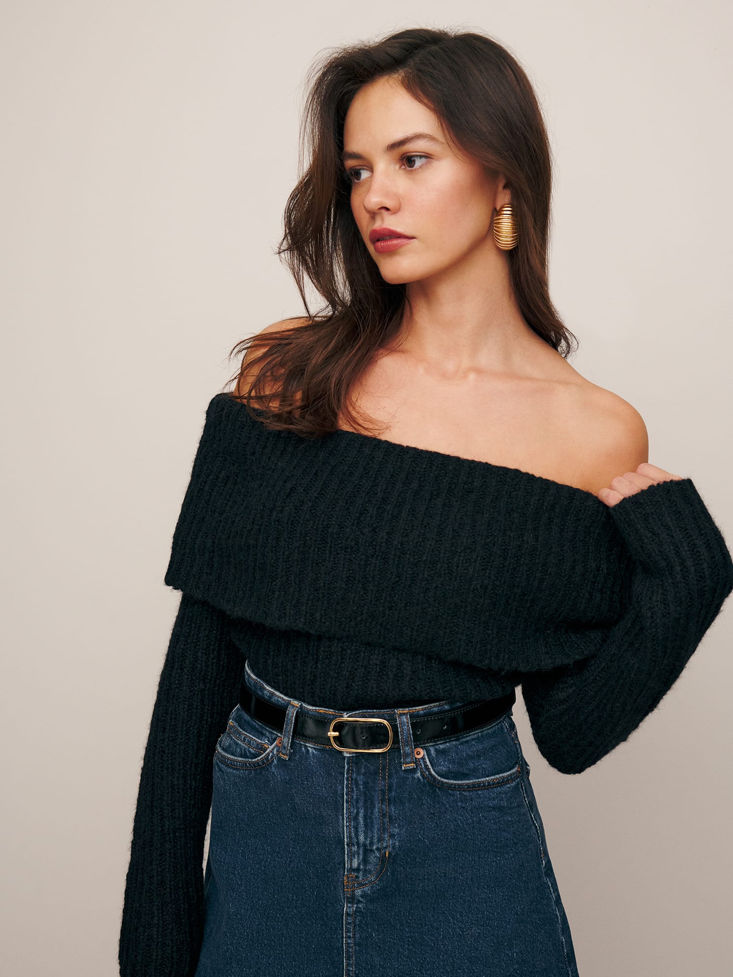 Reformation Oberon Sweater In Black