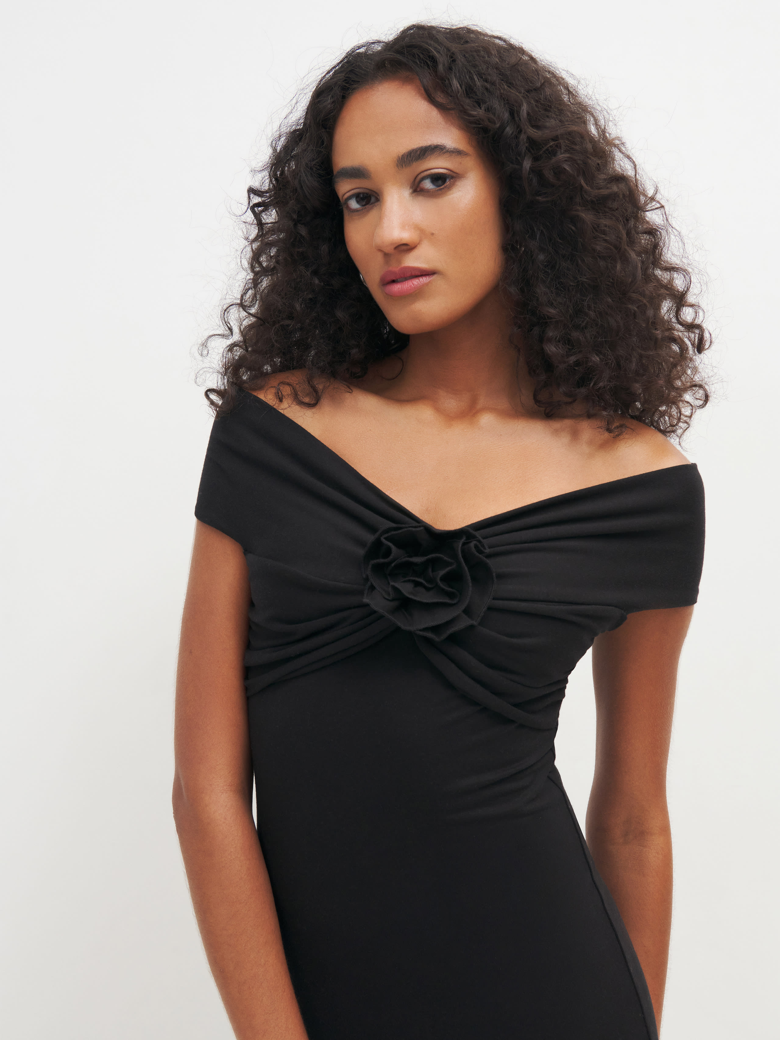Shop Reformation Fiorello Knit Dress In Black
