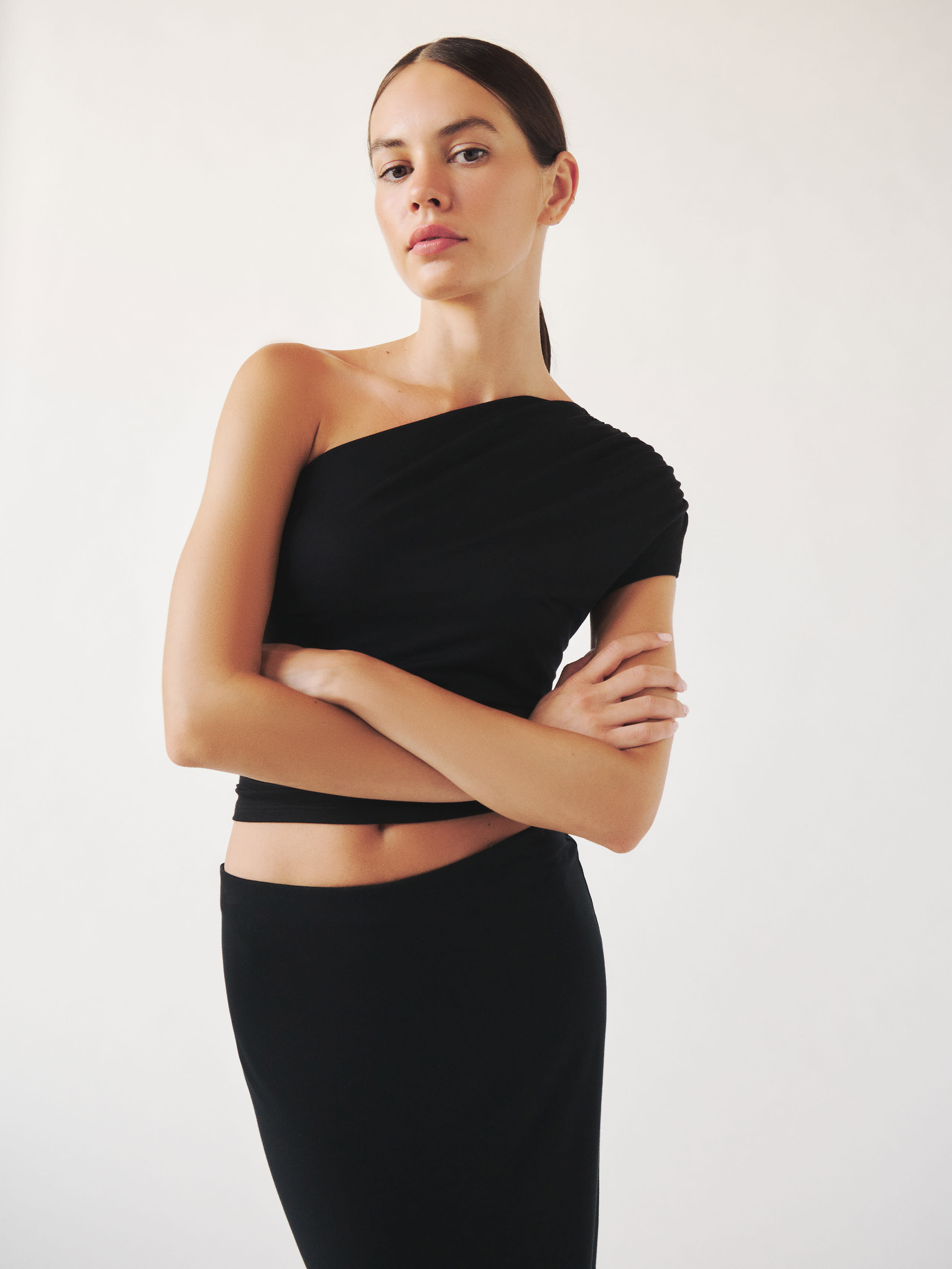 Reformation Francisco Knit Top In Black