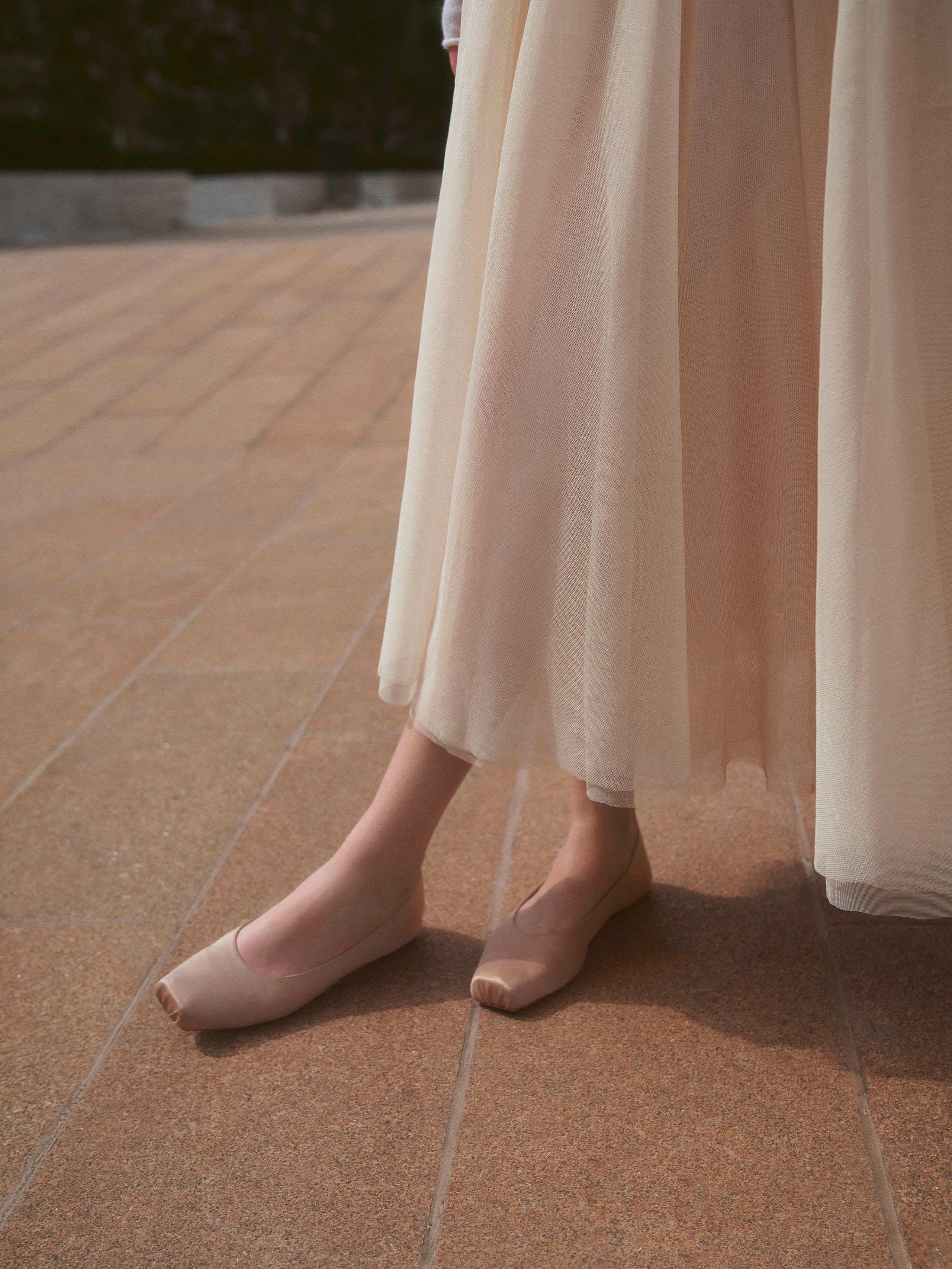 Reformation Mikayla Ballet Flat In Champagne