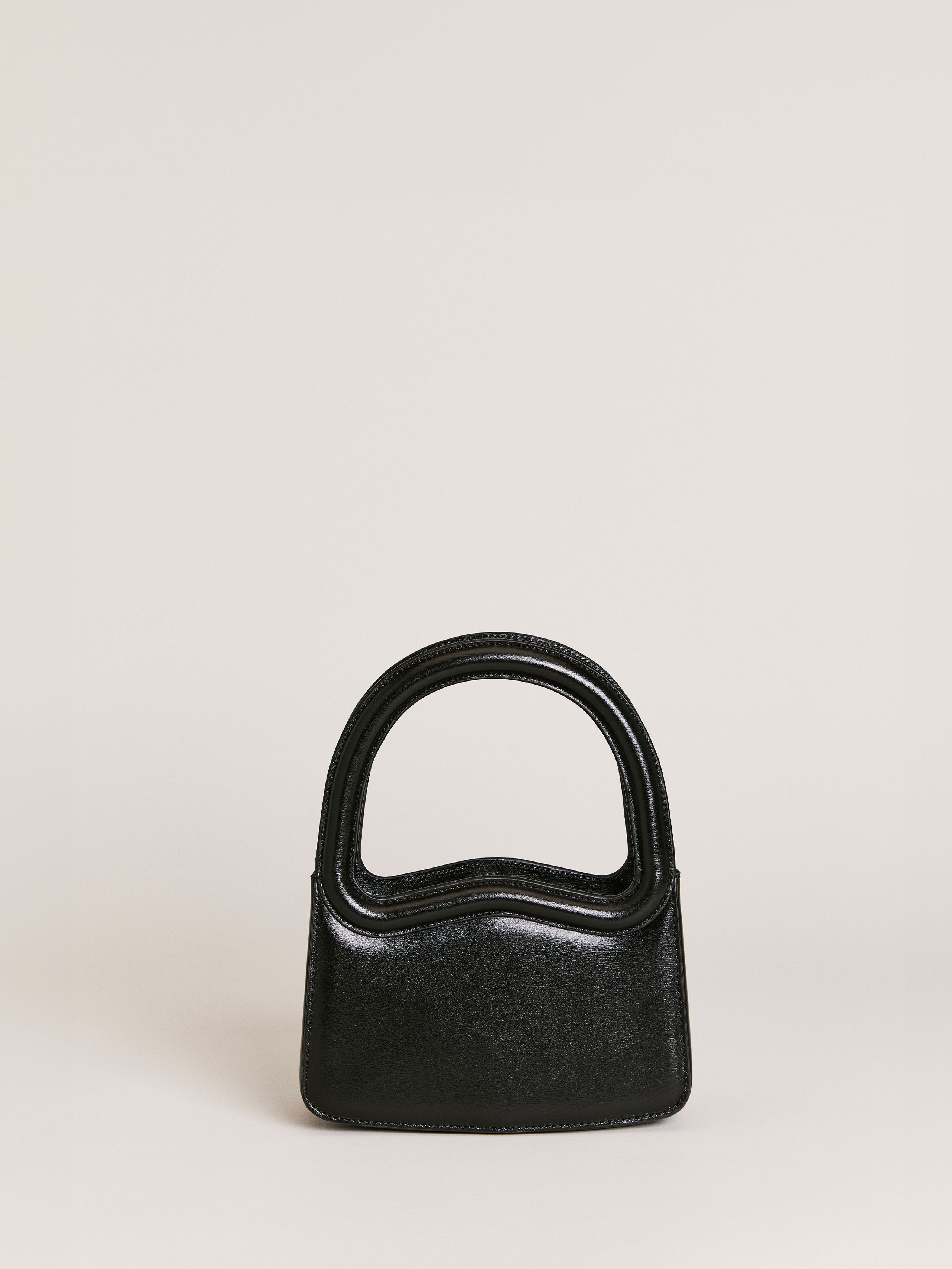 Shop Reformation Mini Monica Frame Handle In Black Leather