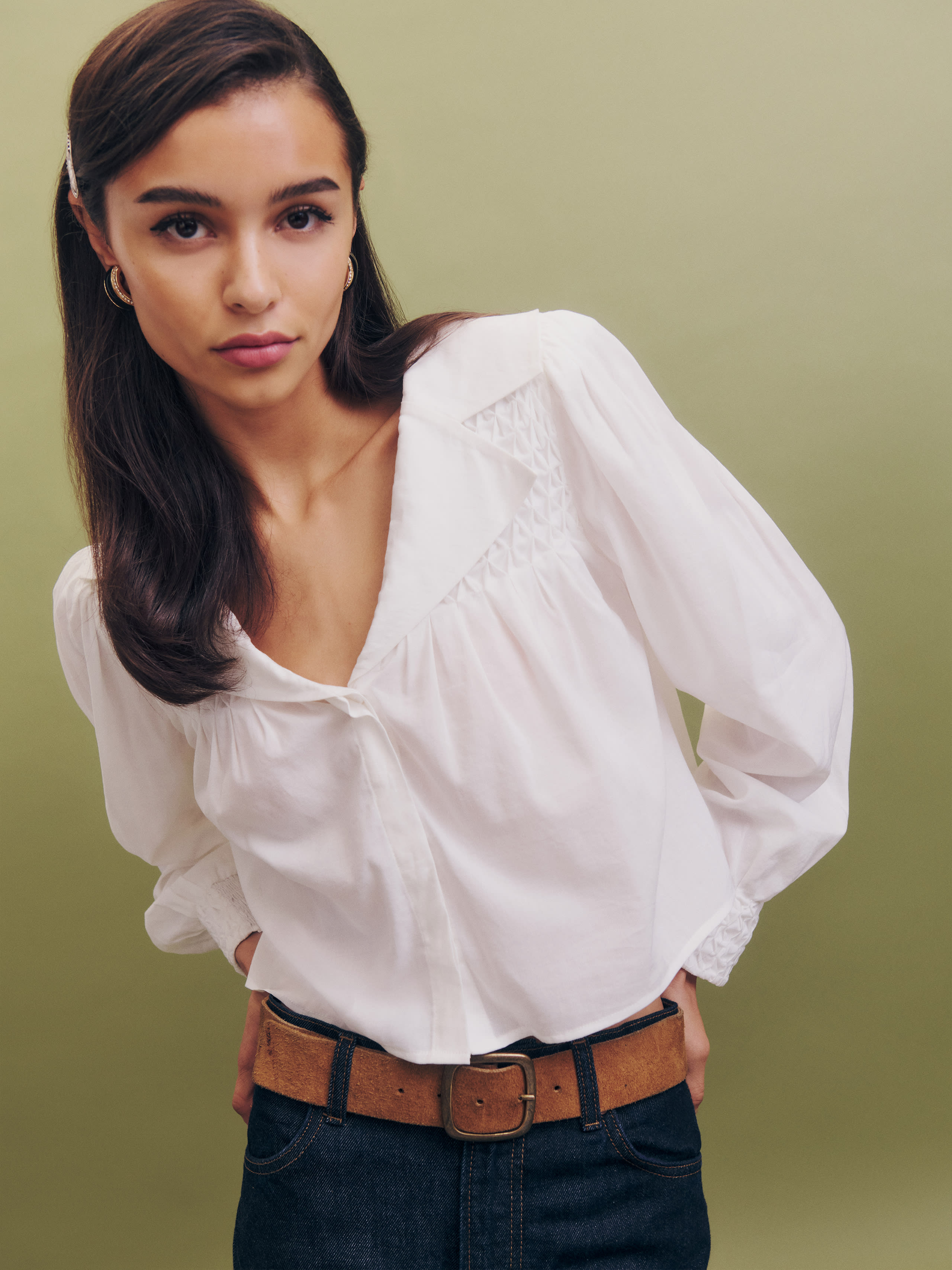 Reformation Libbey Top In White
