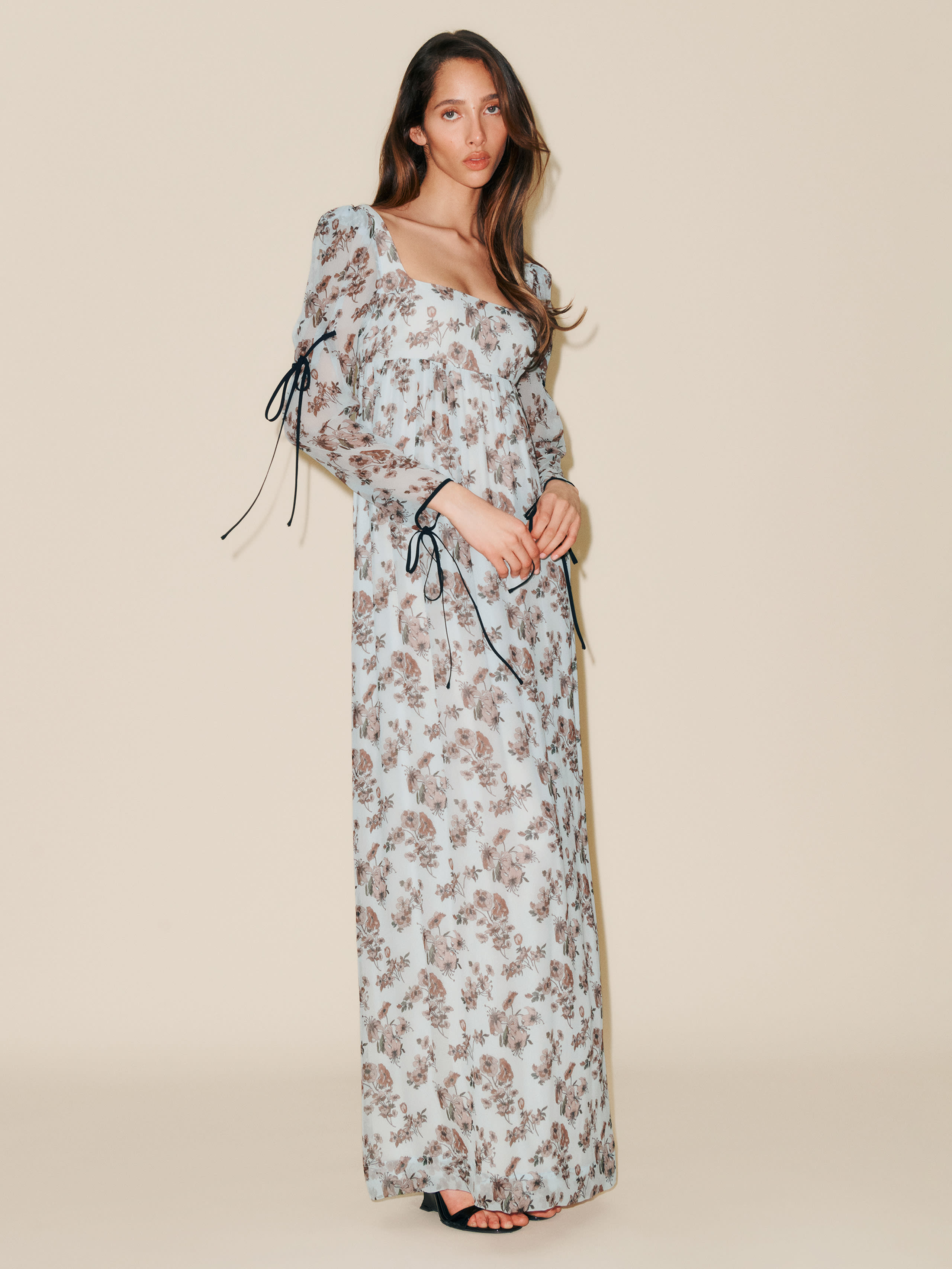 Shop Reformation Rhea Dress In Powder Tossed Lily