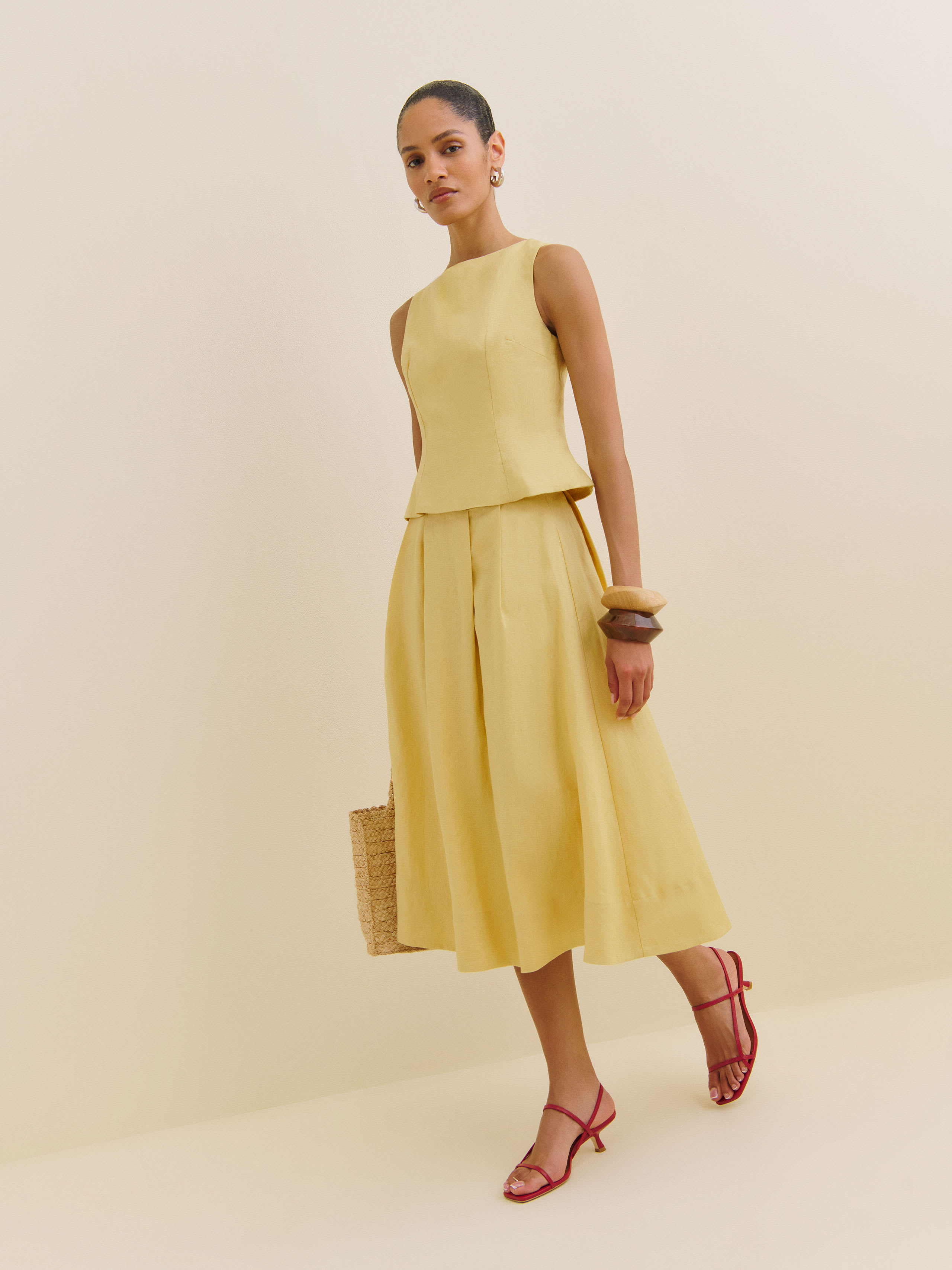 REFORMATION MOYA LINEN TWO PIECE 