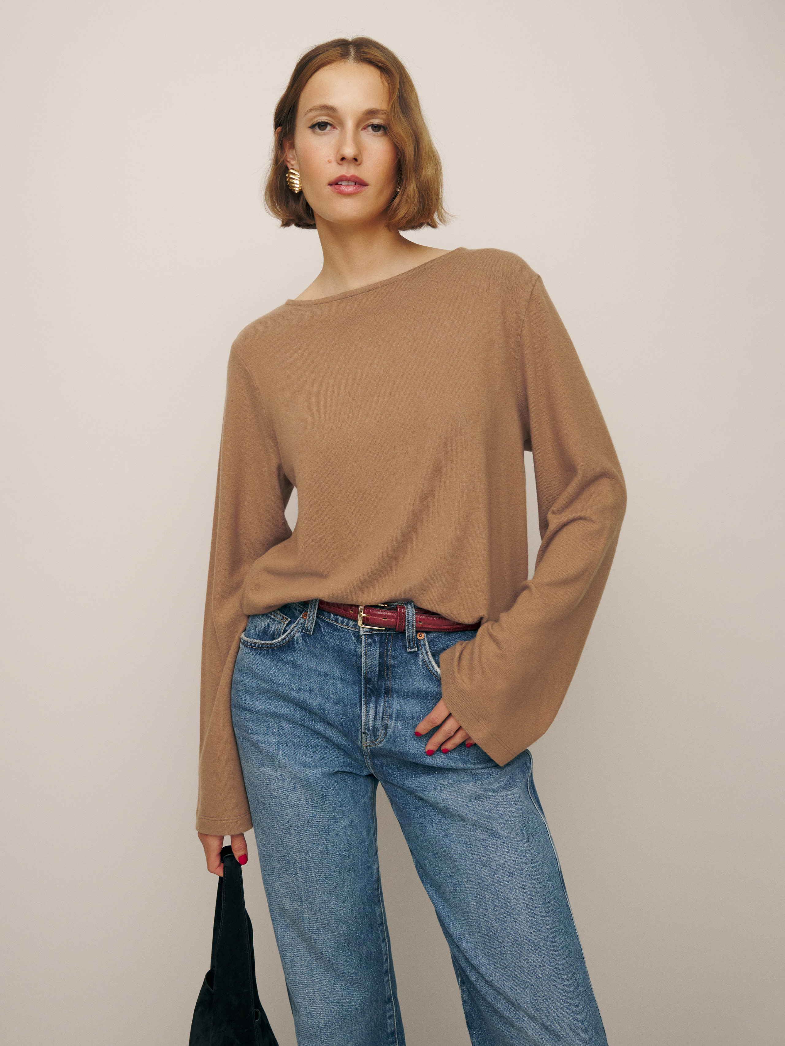 Reformation Eternity Knit Top In Butterscotch