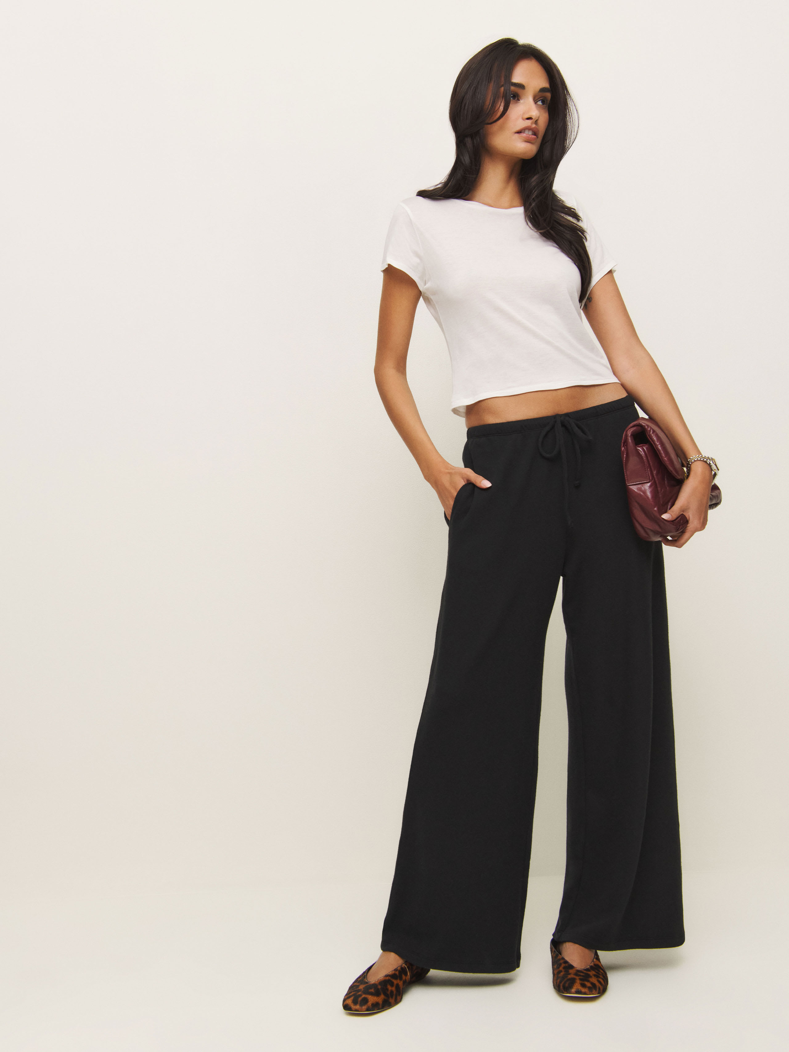 Reformation Olina Knit Pant In Black
