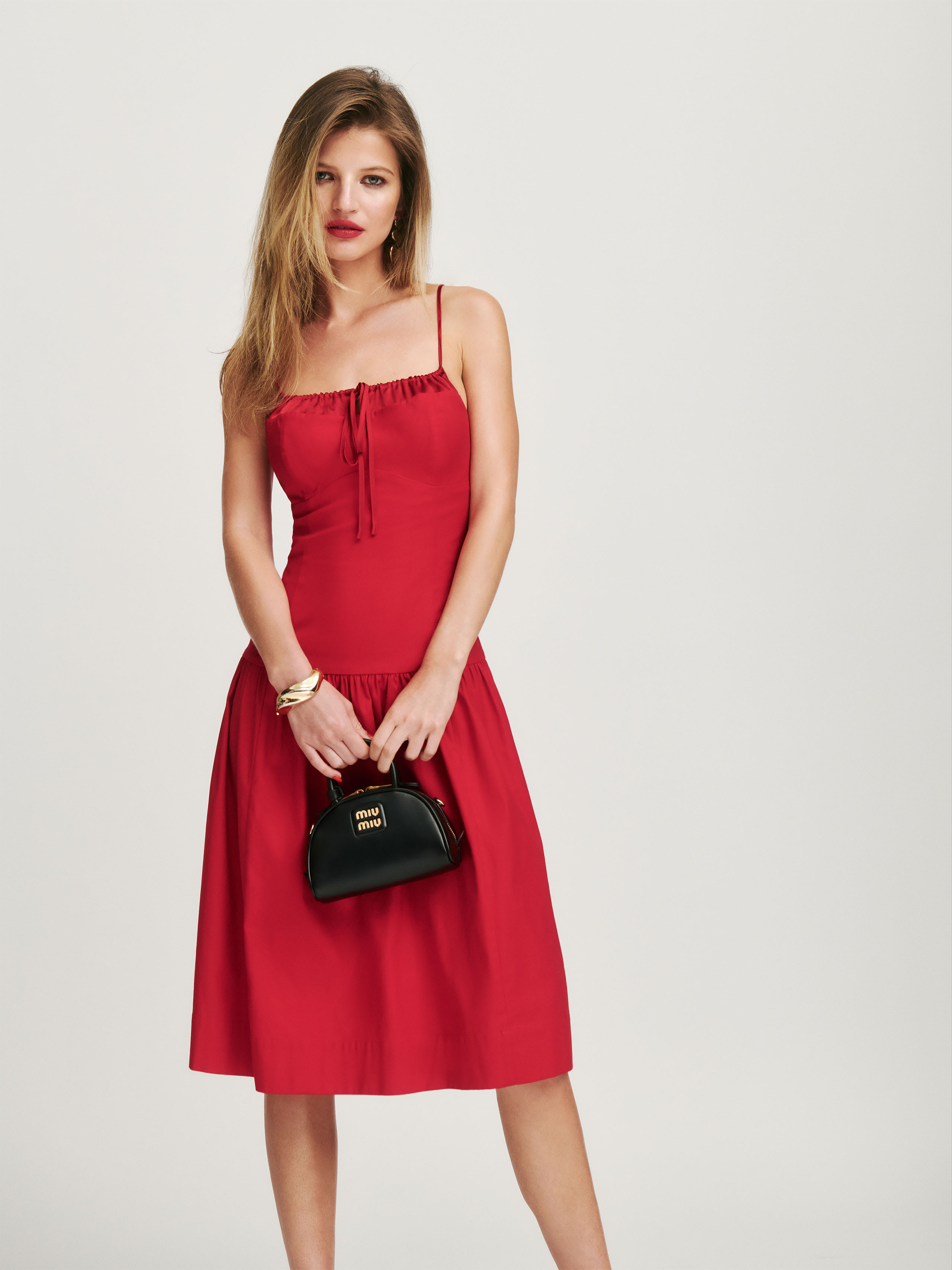 Reformation Analise Dress In Cherry
