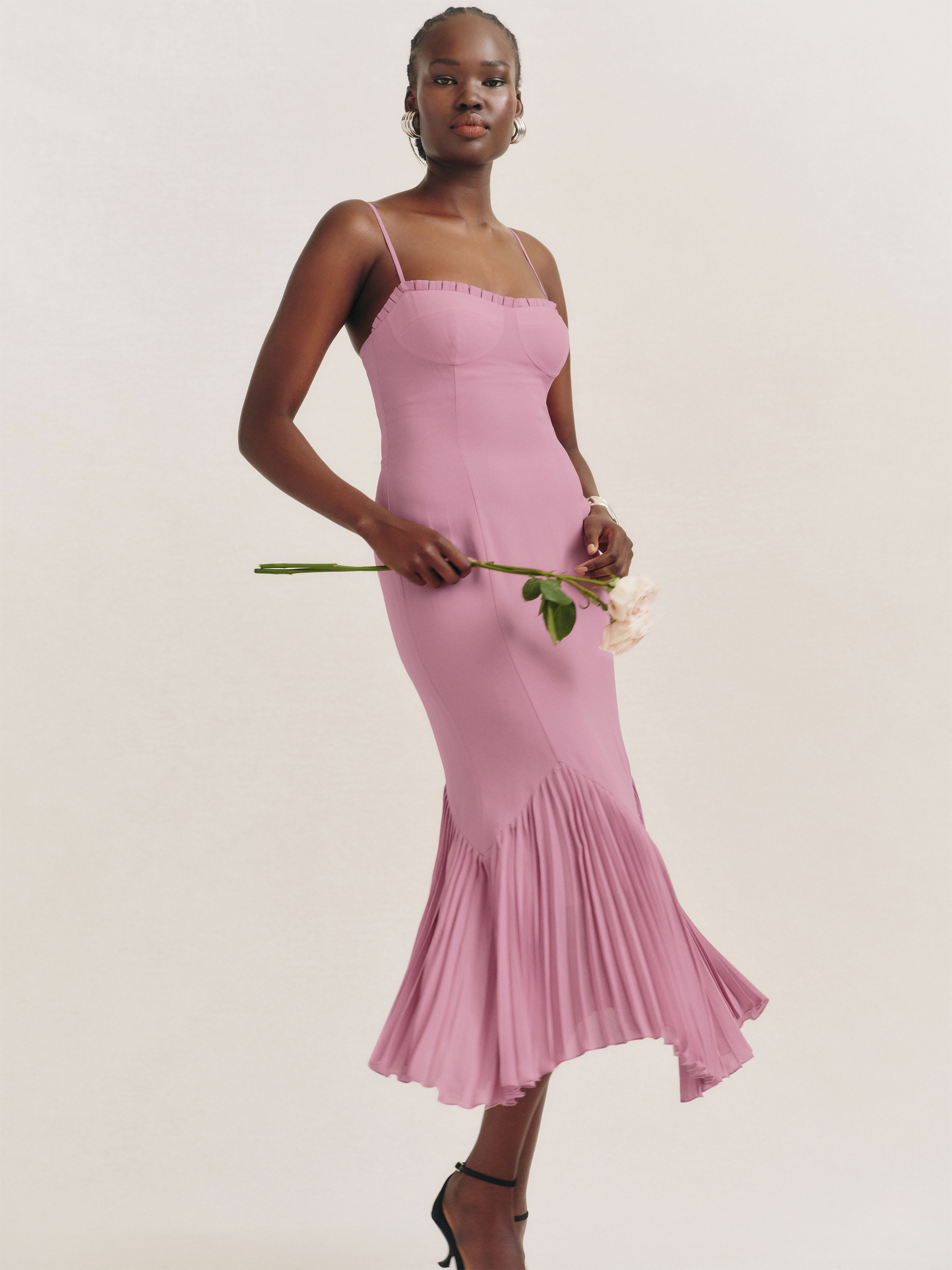 Reformation Aiko Dress In Rose Petals ModeSens