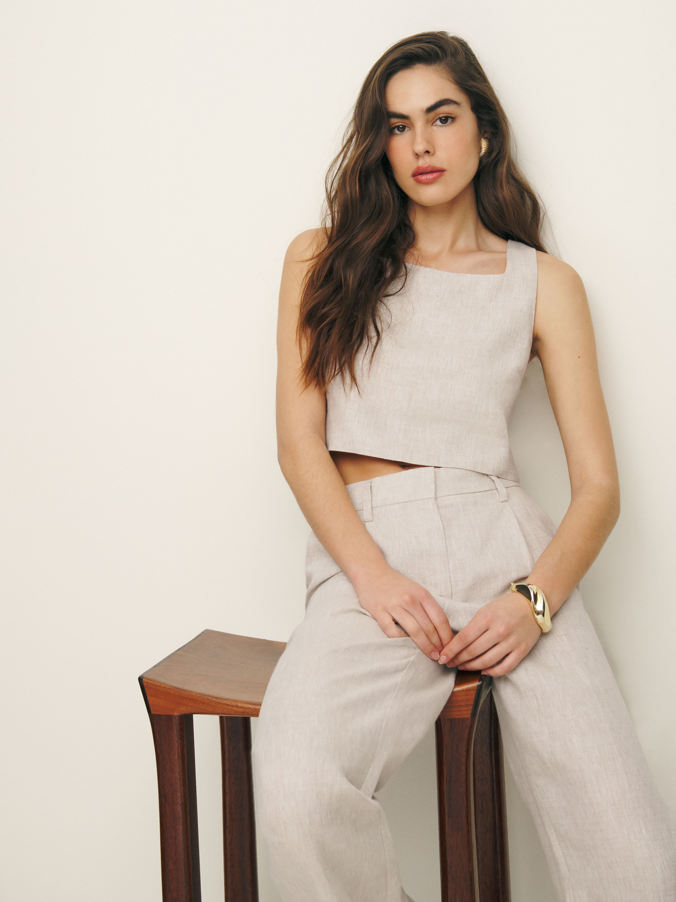 REFORMATION SAIGE LINEN TOP 