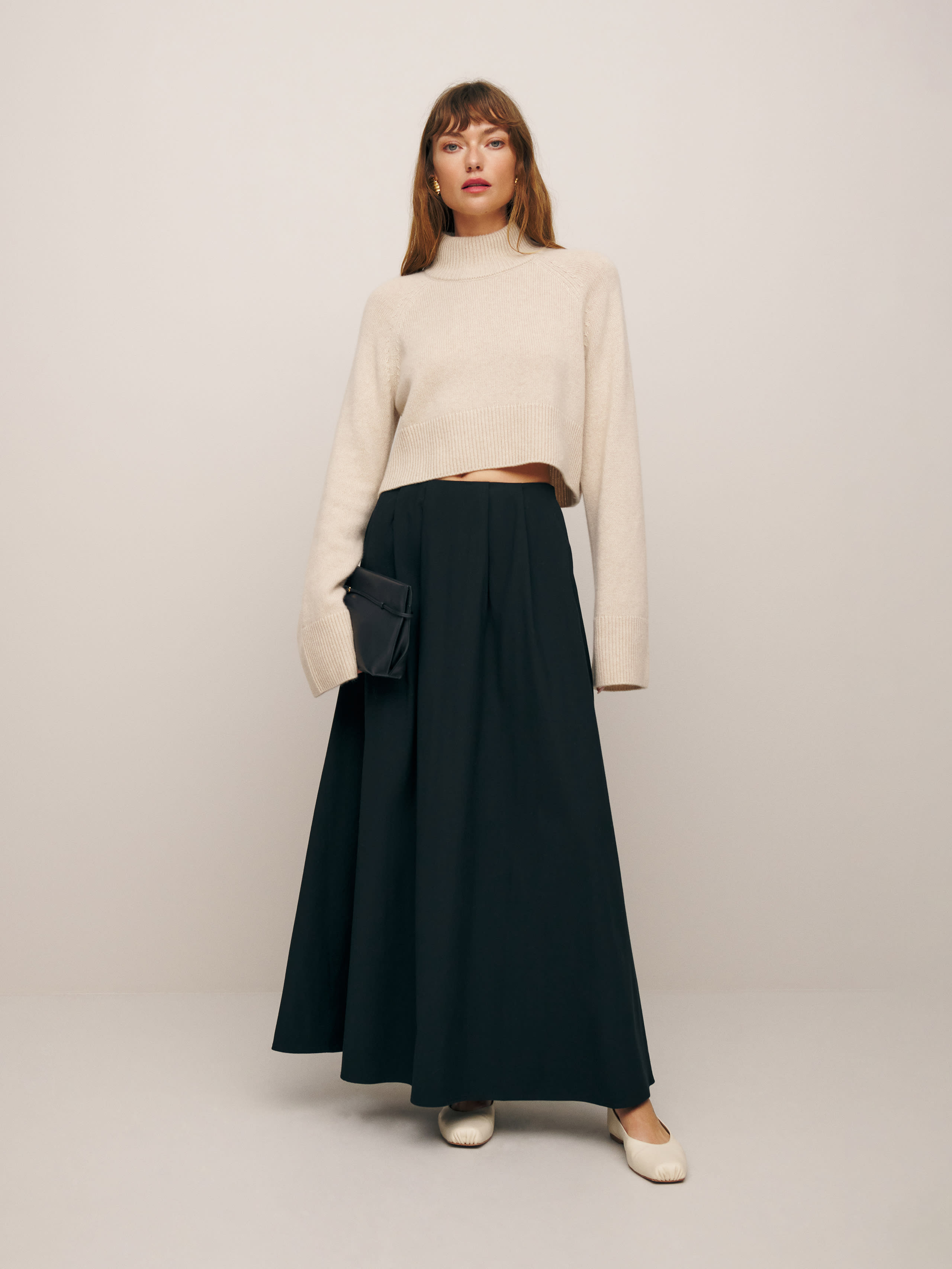 Reformation Petites Lucy Skirt In Black