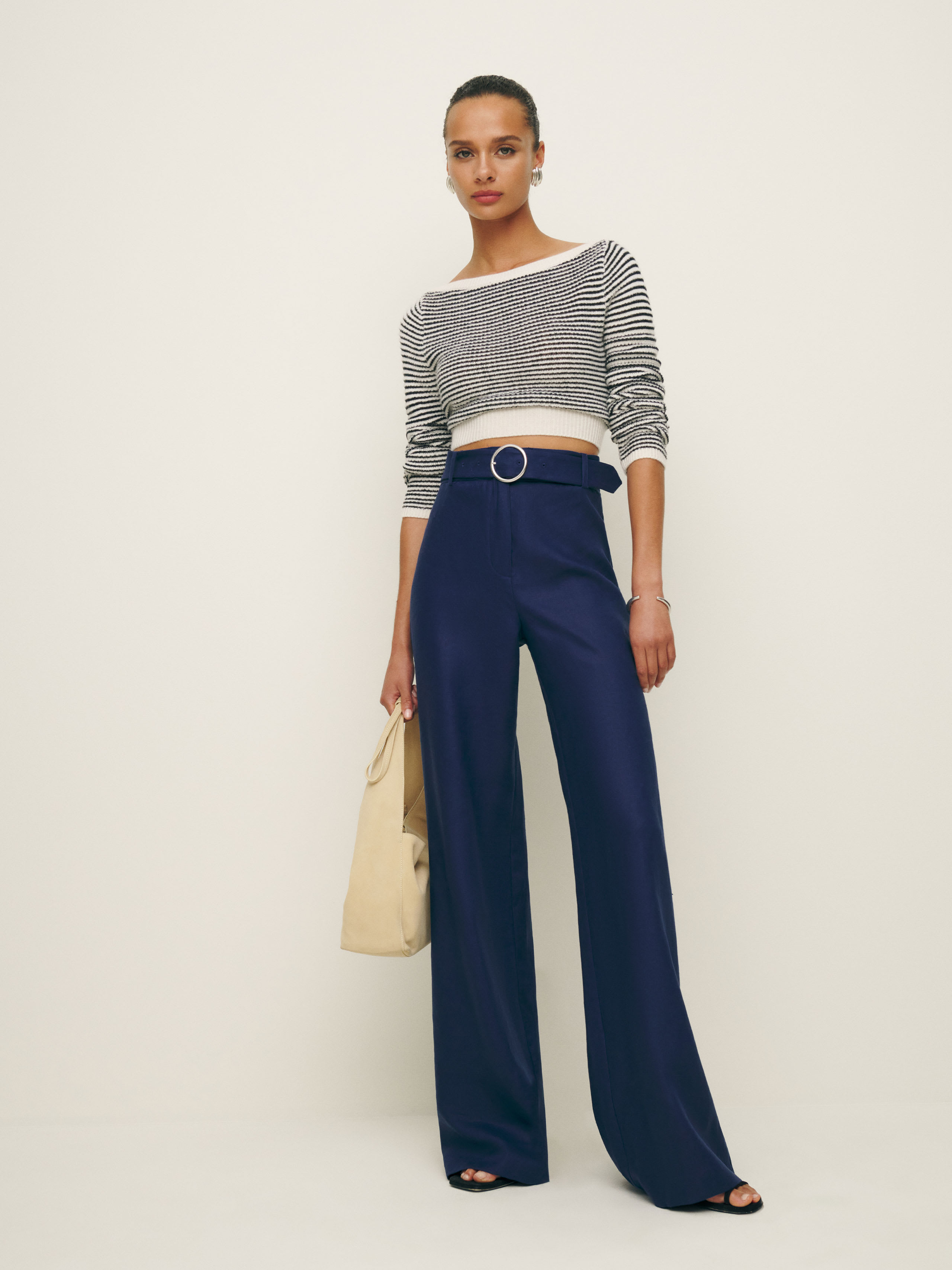 Shop Reformation Ace Linen Pant In Danube
